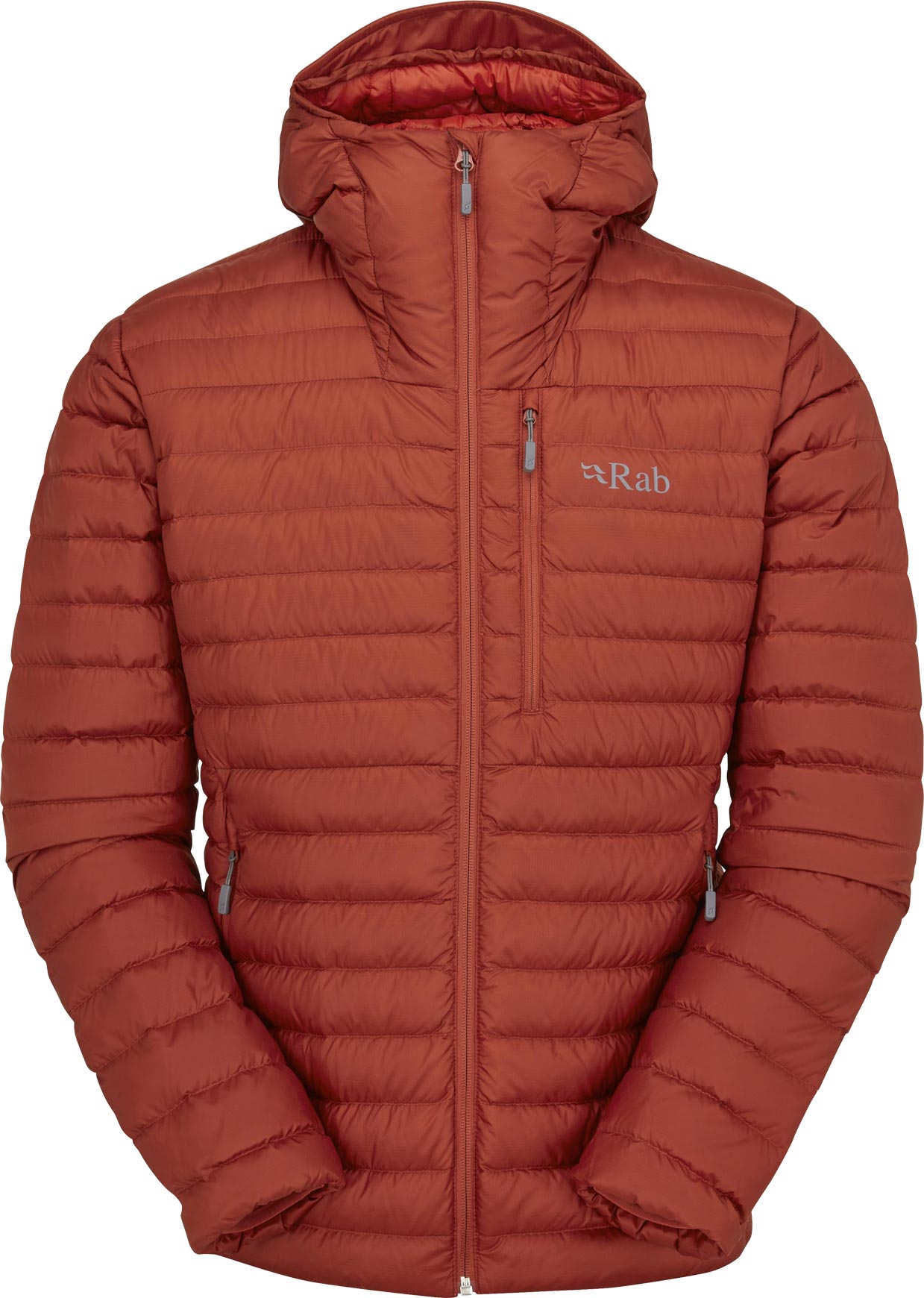 Warme Daunenjacke Microlight Alpine Jacket Tuscan Red für Herren Größe L Rot