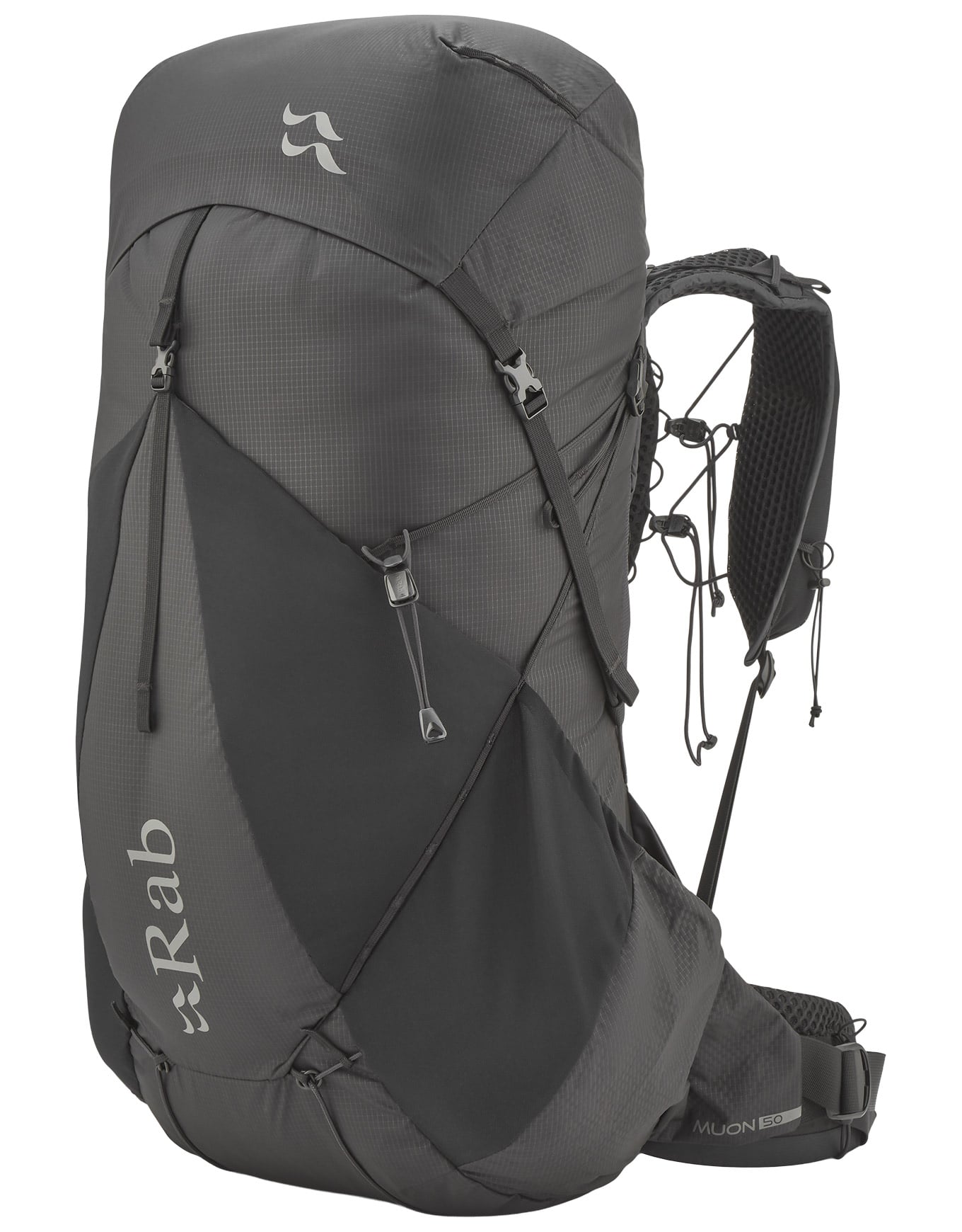 Sac à dos de trekking - Muon 50 Black en Nylon - Noir