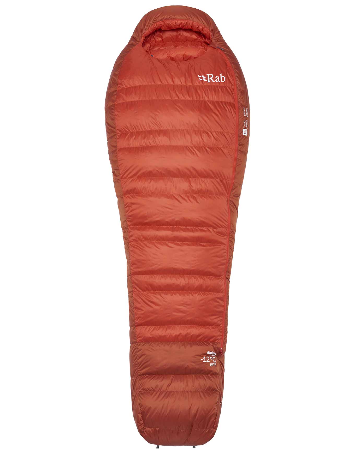 Sac de couchage 3 saisons - Alpine -12C / 10F Dark Horizon/Tuscan Red - Taille Gauche - Rouge