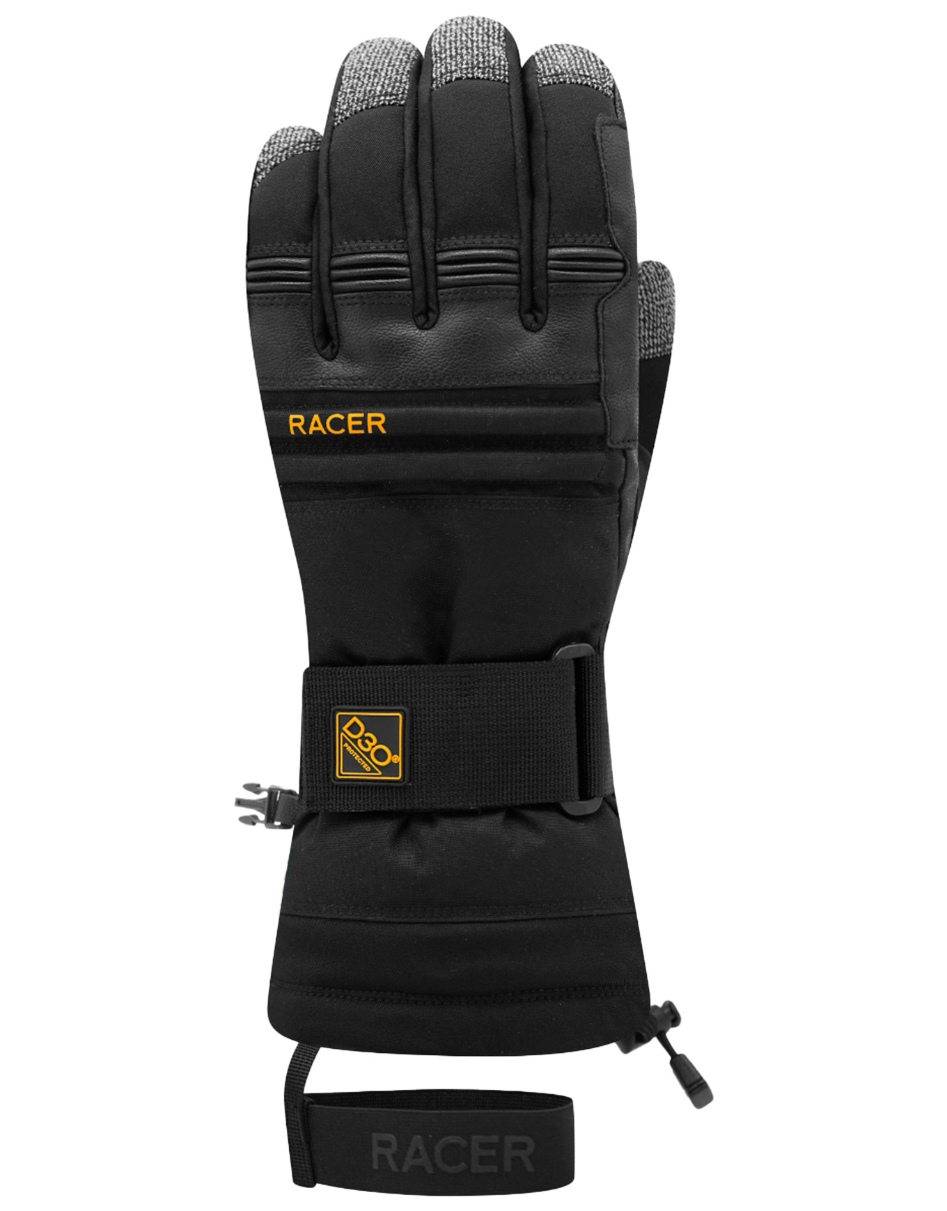 Warme Skihandschuhe Inside 5 Black Black für Herren aus Softshell Größe 9 schwarz