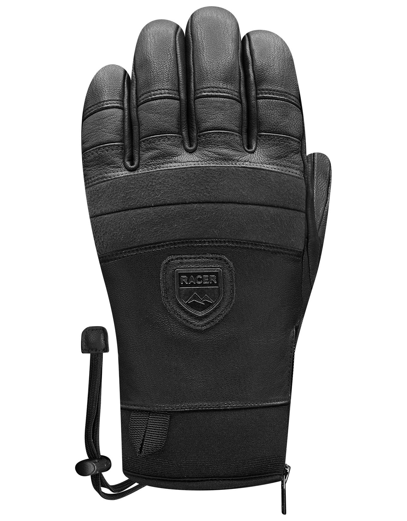 Skihandschuhe aus Premium-Leder mit Isolierung Primaloft® 90 Leather 3 Black Black für Herren aus Leder Größe M schwarz