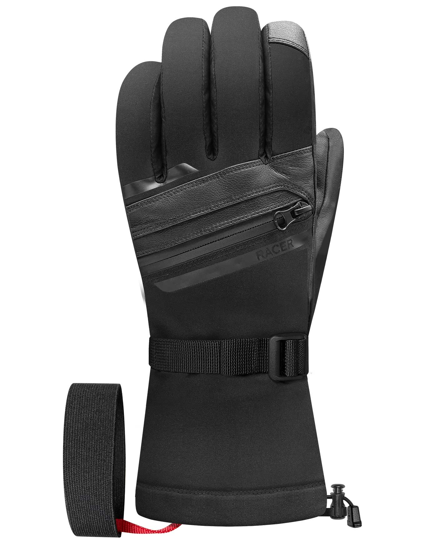 Wasserfeste Skihandschuhe Majesty Black Black für Herren aus Softshell Größe 8 schwarz