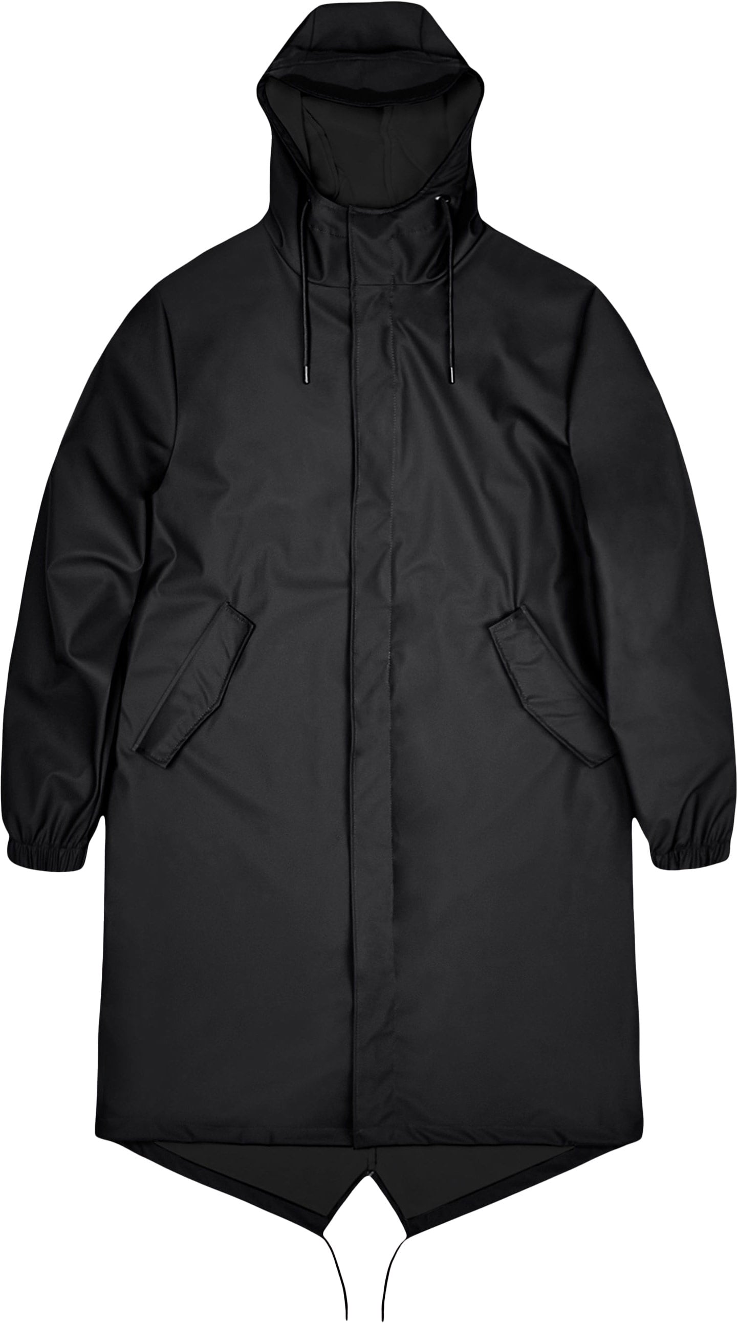 Veste longue imperméable et coupe-vent - Fishtail Parka W3 Black - Taille M - Noir