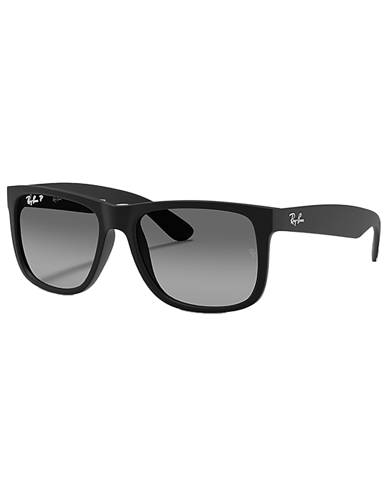 Lunettes de soleil lifestyle polarisantes - Justin Classic Matte Rubber Black Light Grey en Nylon - Noir