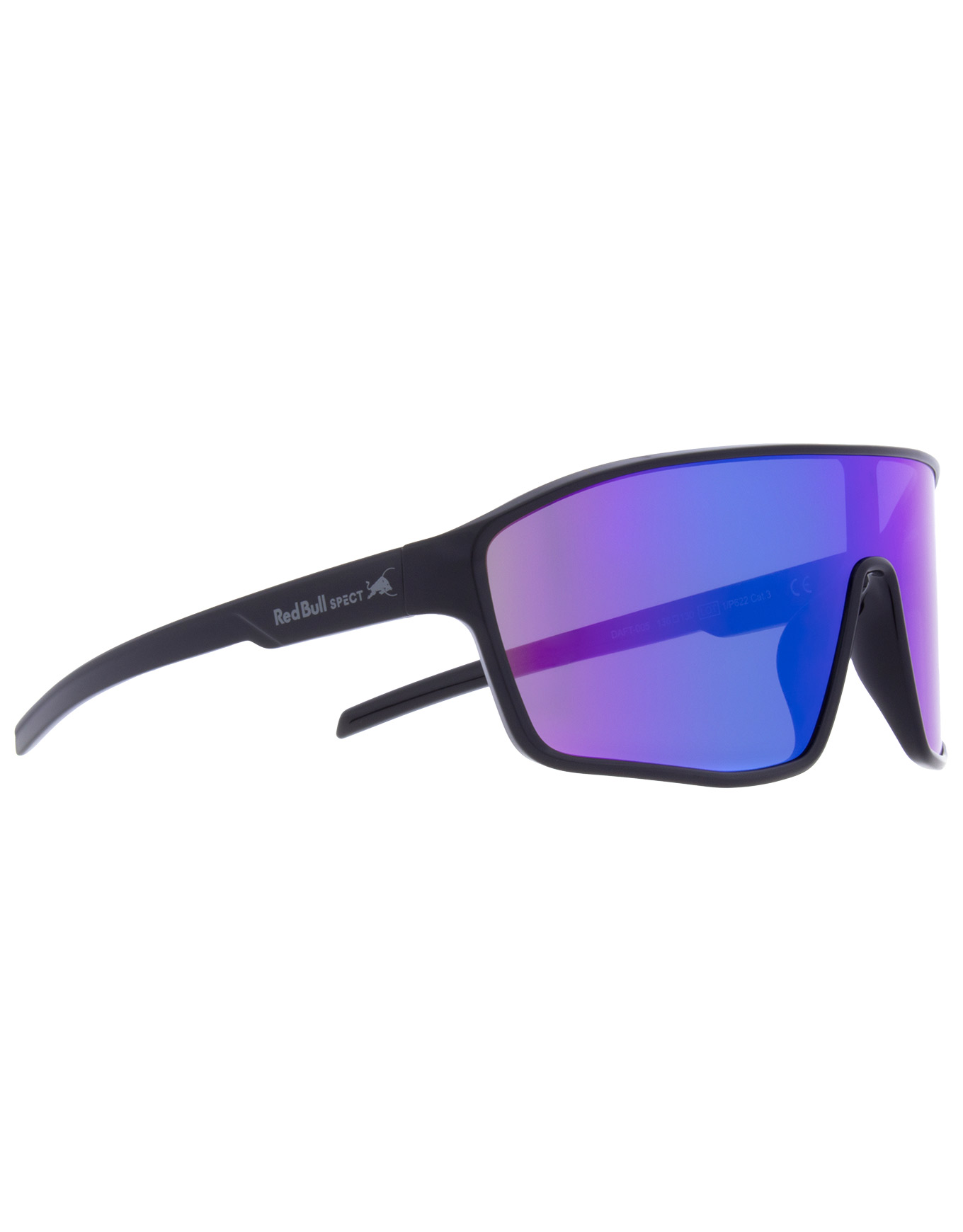 Sonnenbrille Daft Shiny Black/Brown With Blue Mirror schwarz