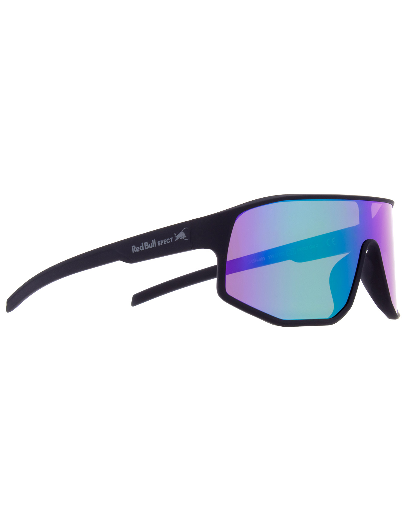 Sonnenbrille Dash Black/Brown With Blue-Green Mirror schwarz