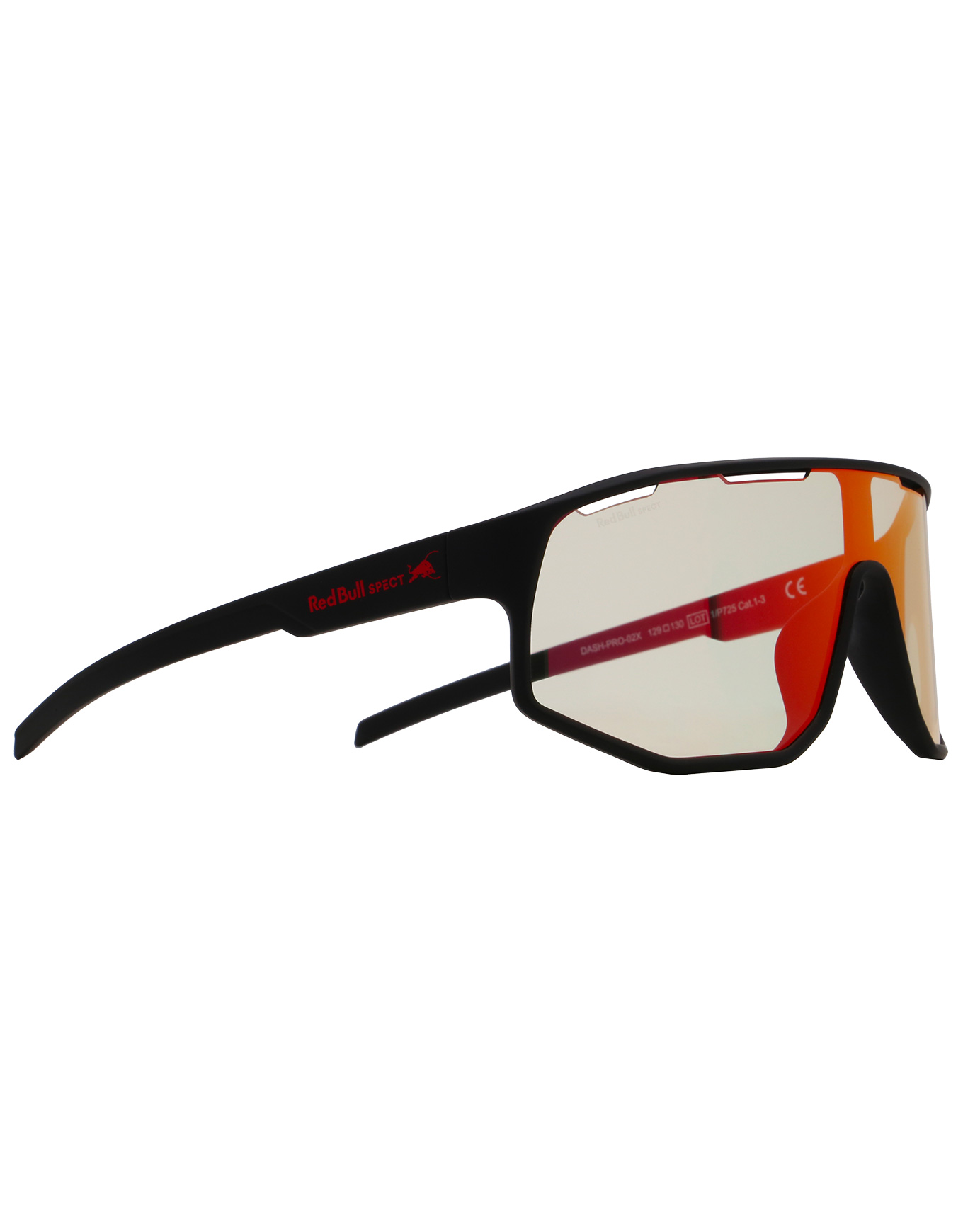 Lunettes de soleil photochromiques - Dash Pro Black/Photochromic With Red Mirror - Noir