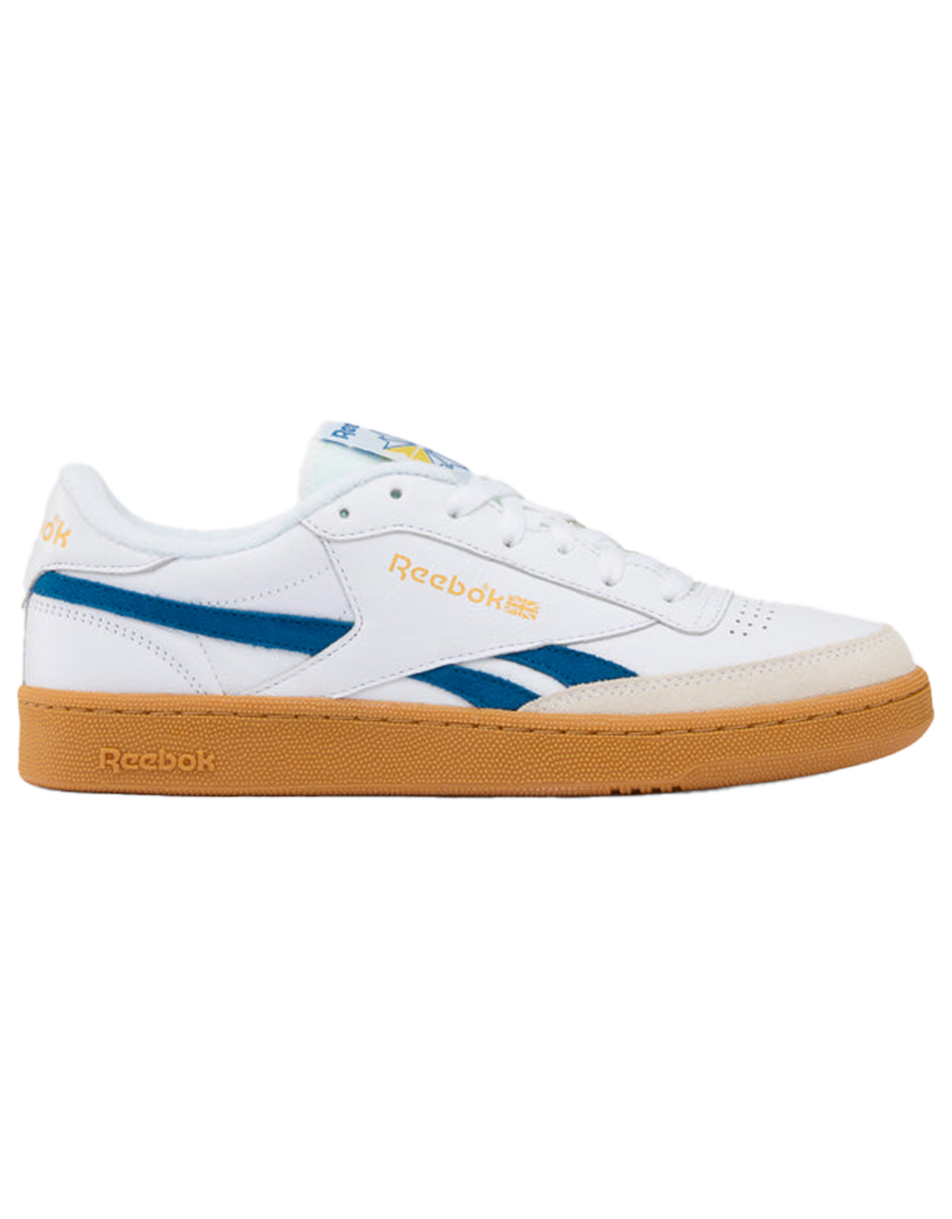 Sneakers en cuir - Club C Revenge Vintage White / Athletic Blue / Gum en Cuir - Taille 43 - Bleu