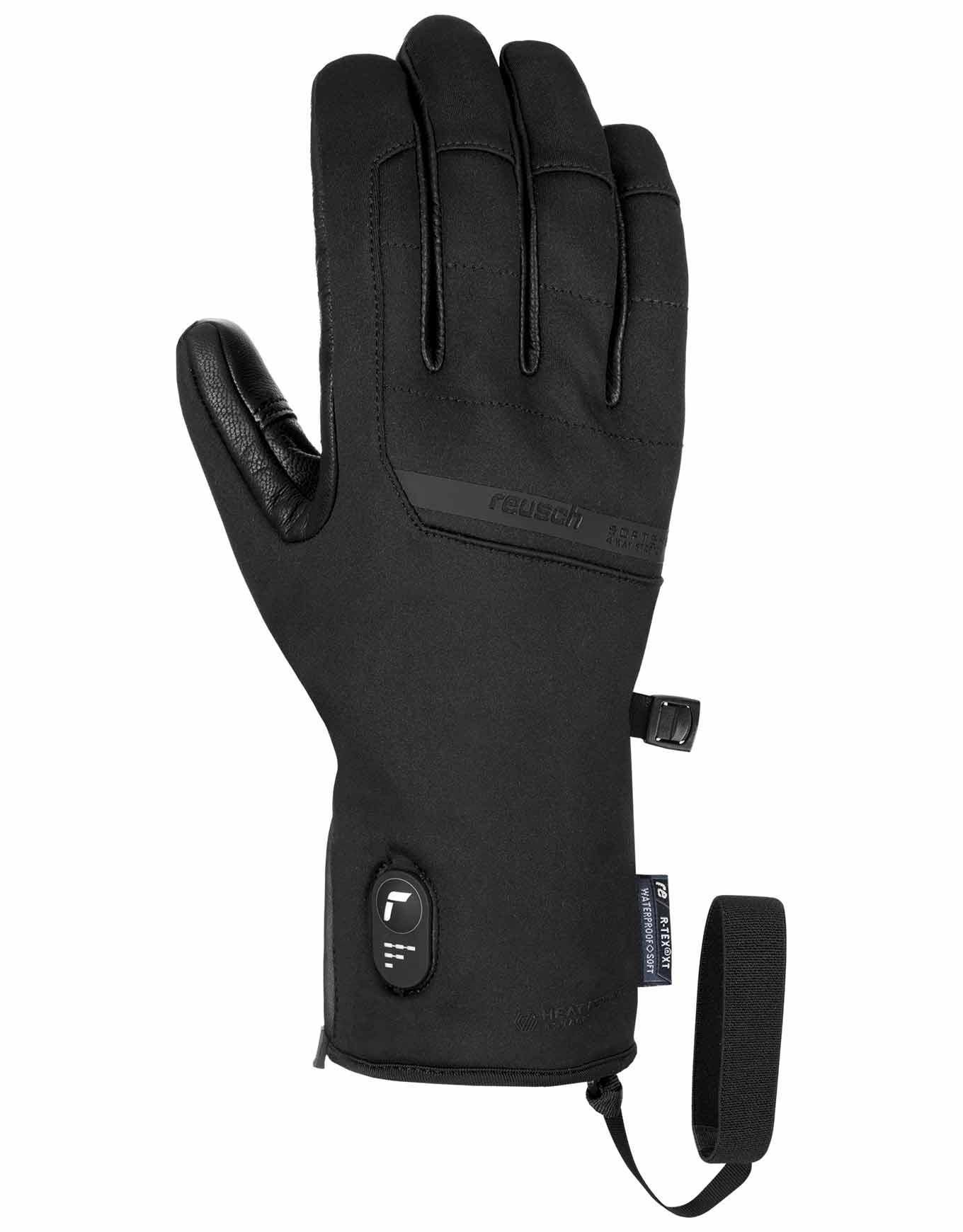 Wasserfeste Skihandschuhe mit Heizsystem Heat Essence R-TEX® XT Black für Herren aus Leder Größe 10 schwarz