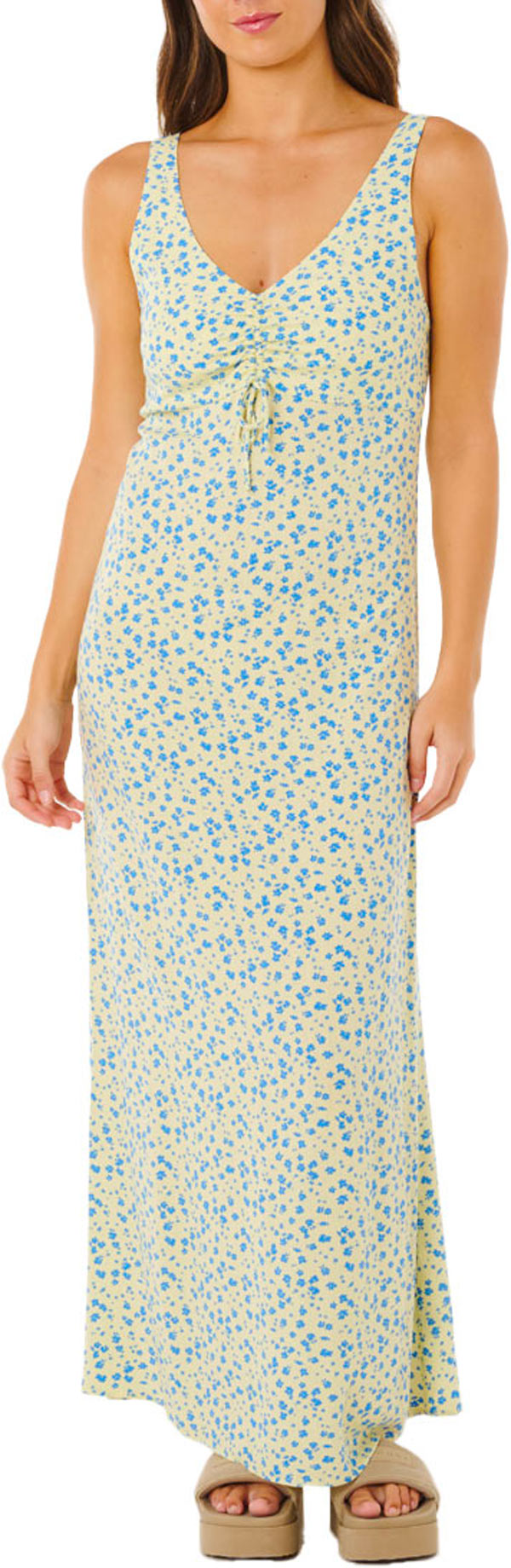 Robe longue légère - Surf Side Maxi Dress Light Yellow - Taille M - Bleu
