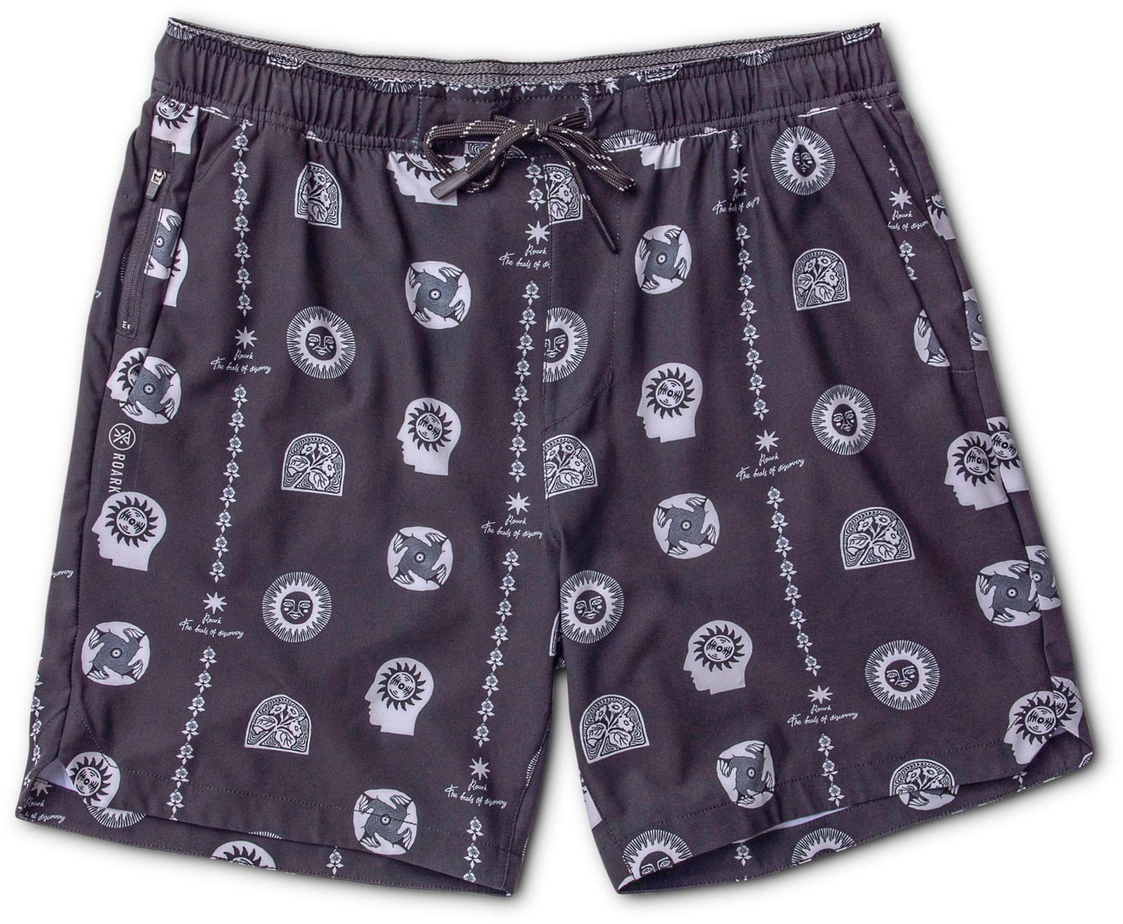 Short léger et déperlant - Serrano 7" Black Print - Taille M - Noir