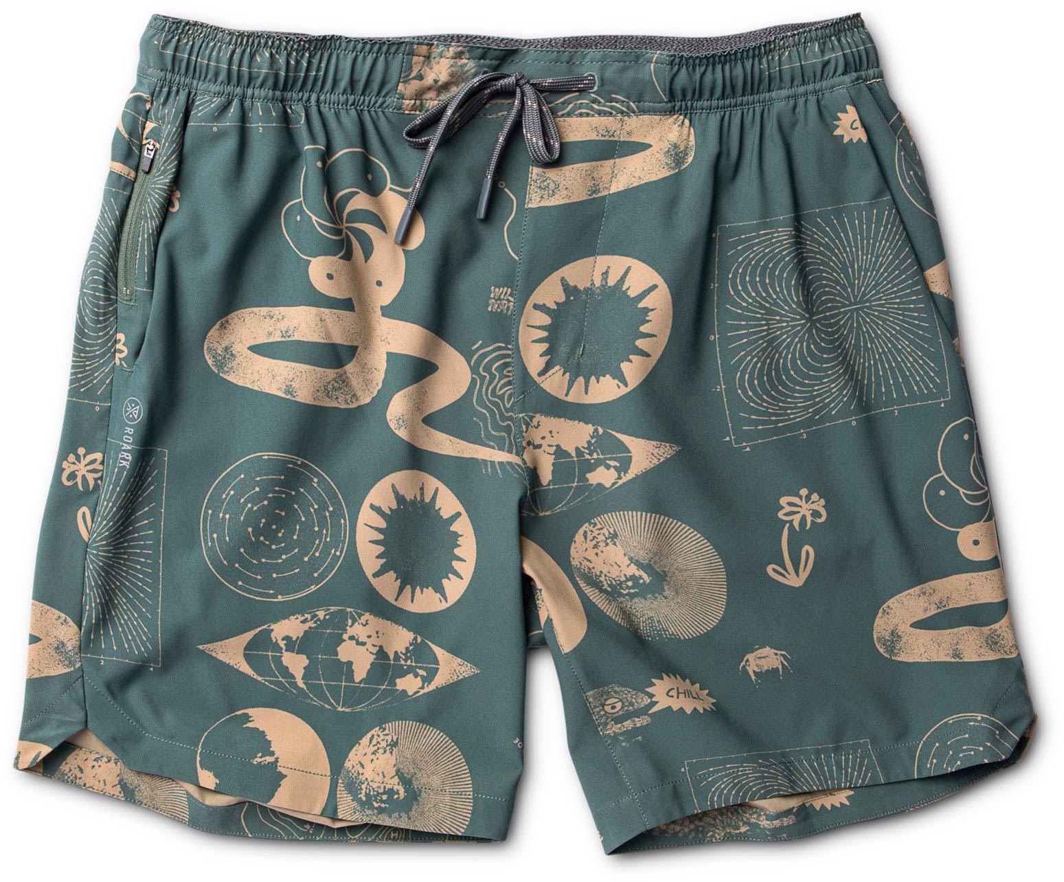 Short léger et déperlant - Serrano 7" Slate Green - Taille M - Vert