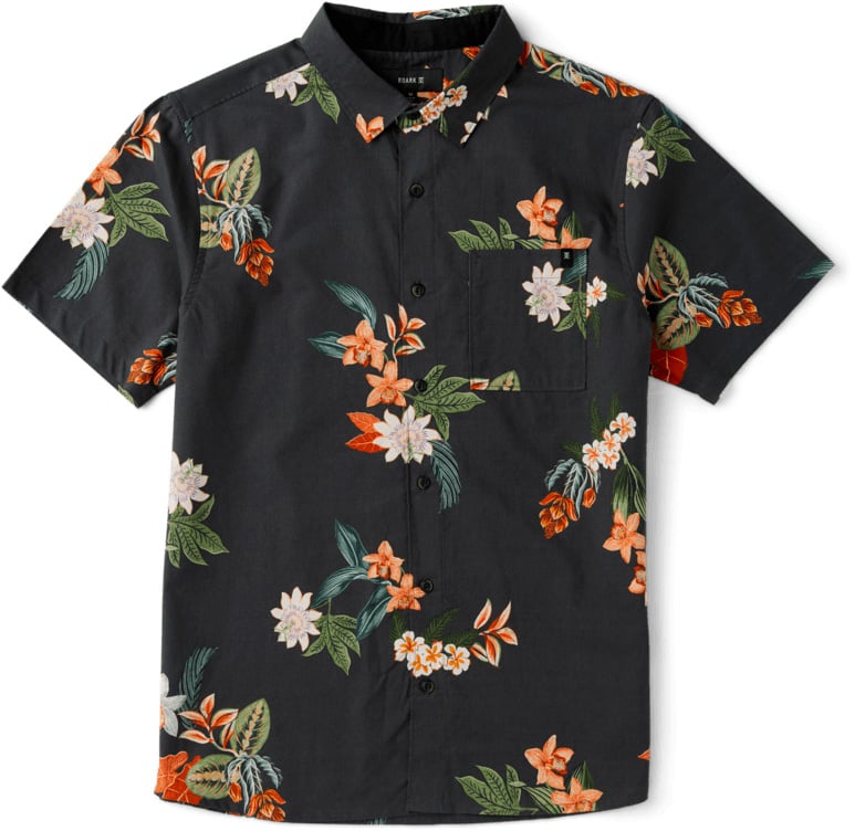 Chemise légère en coton biologique - Journey SS Woven Onyx en Coton - Taille M - Noir
