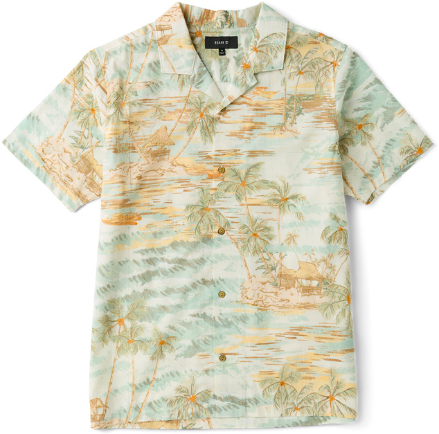 Chemise légère en coton biologique - Gonzo SS Woven Seafoam en Coton - Taille L - Bleu