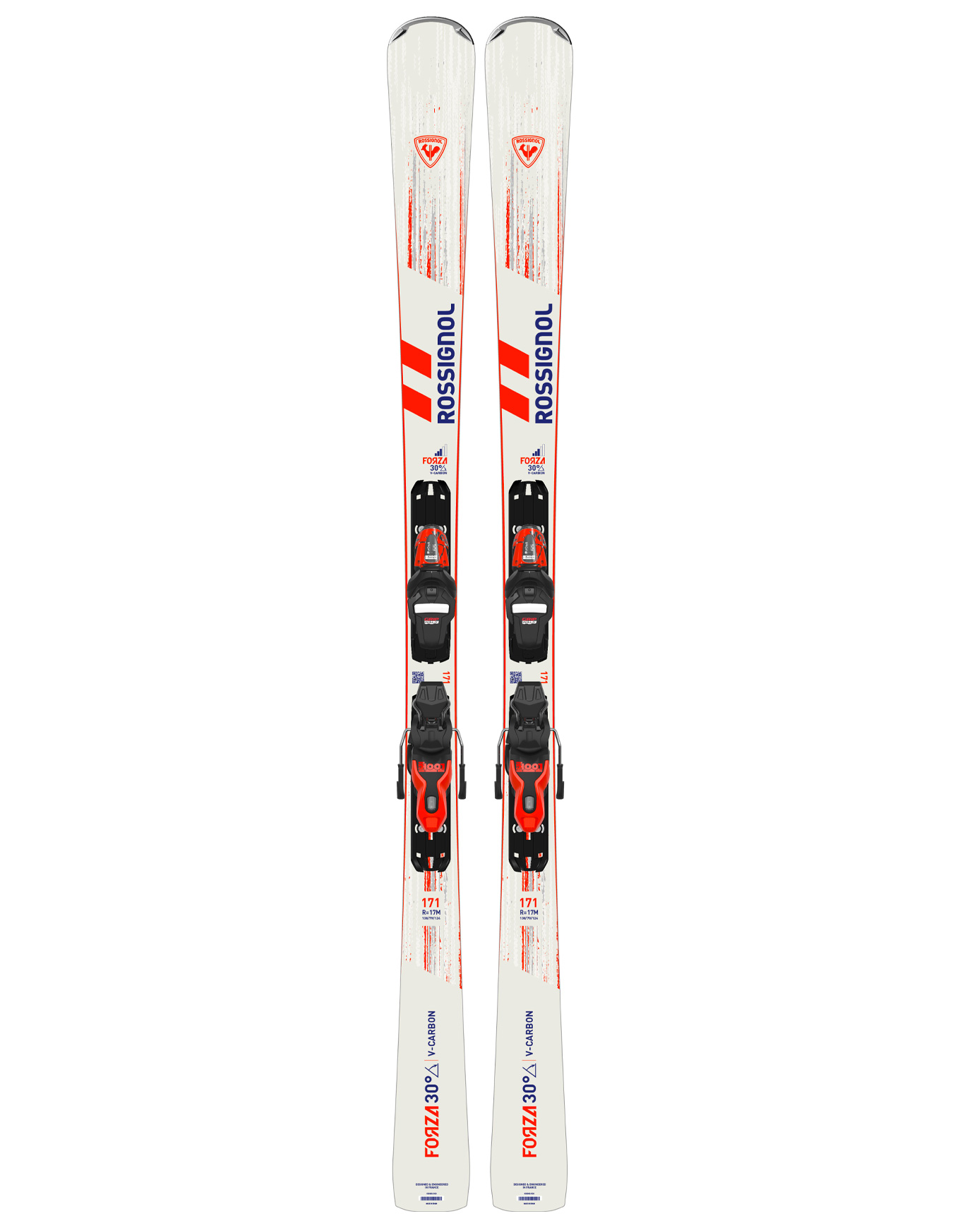 Ski Set inkl. Bdg. Pistenski Forza 30° V-Ca + Xp11 Black/Hot Red 2024 für Herren aus Holz Größe 156 cm Weiß