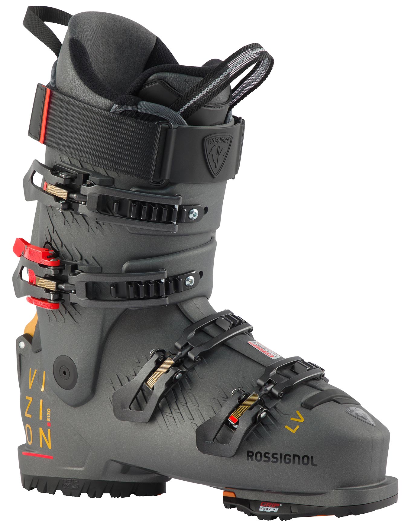 Alpin-Skischuhe Vizion 4B Elite 130 Lv Gw Metal Bronze für Herren aus Wolle Größe 42 Grau