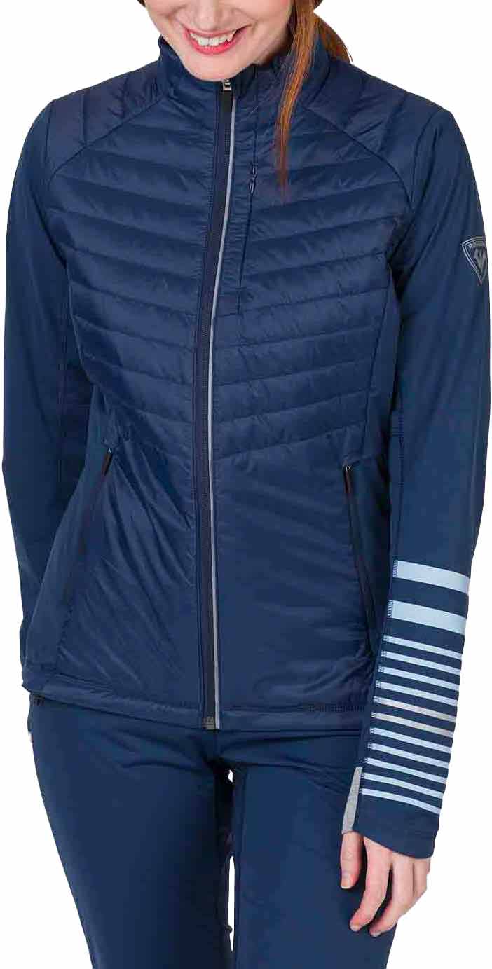 Warme Nordic-Skijacke W Poursuite Warm Jacket Dark Navy für Damen Größe M Navy blau