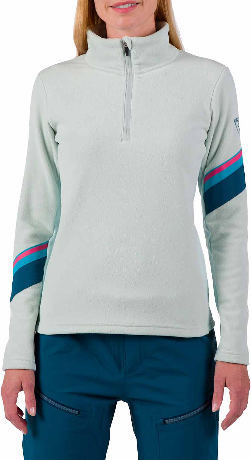 Technisches Fleece mit halbem Reißverschluss W Strawpile Fleece HZ Steam für Damen Größe S Blau