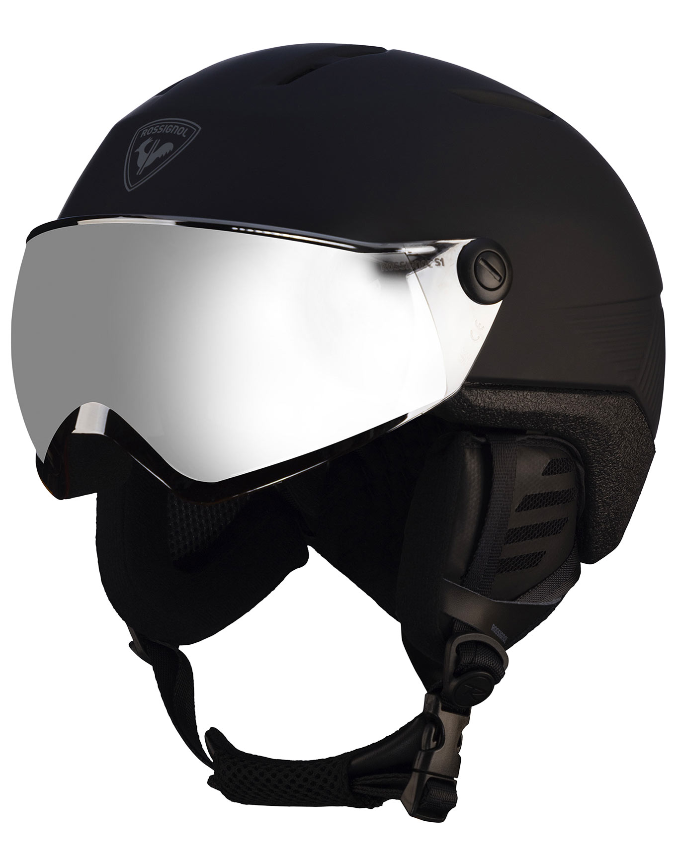 Skihelm Fit Visor Impacts M Black für Herren Größe 55-59 cm schwarz