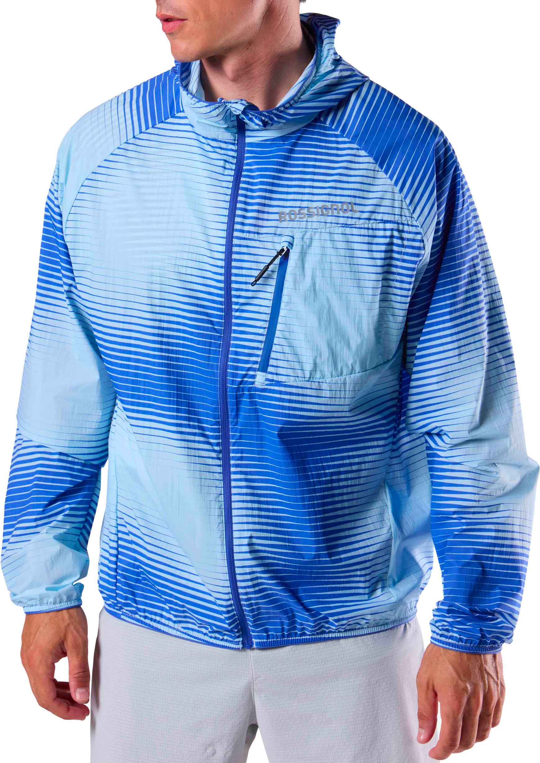 Veste de trail running coupe-vent - Sidelhorn Pkb Jacket M Dazzle Blue Line Fogg en Nylon - Taille M - Bleu