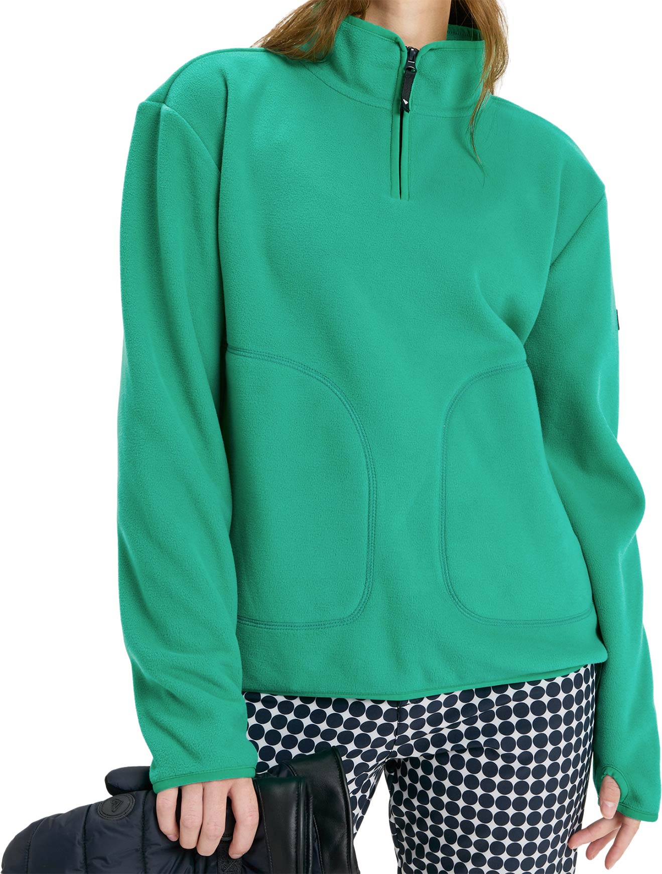 Technische Mittelschicht Moonrising Fleece Vivid Green für Damen Größe M Grün