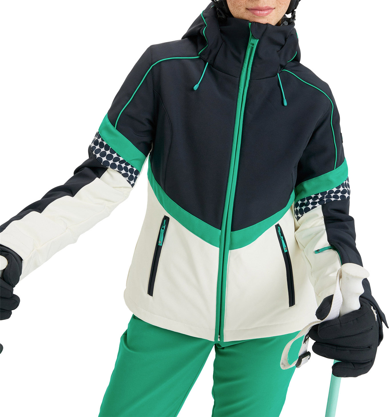 Skijacke aus PrimaLoft® Peak Chic Softshell Jacket Black für Damen aus Softshell Größe S schwarz
