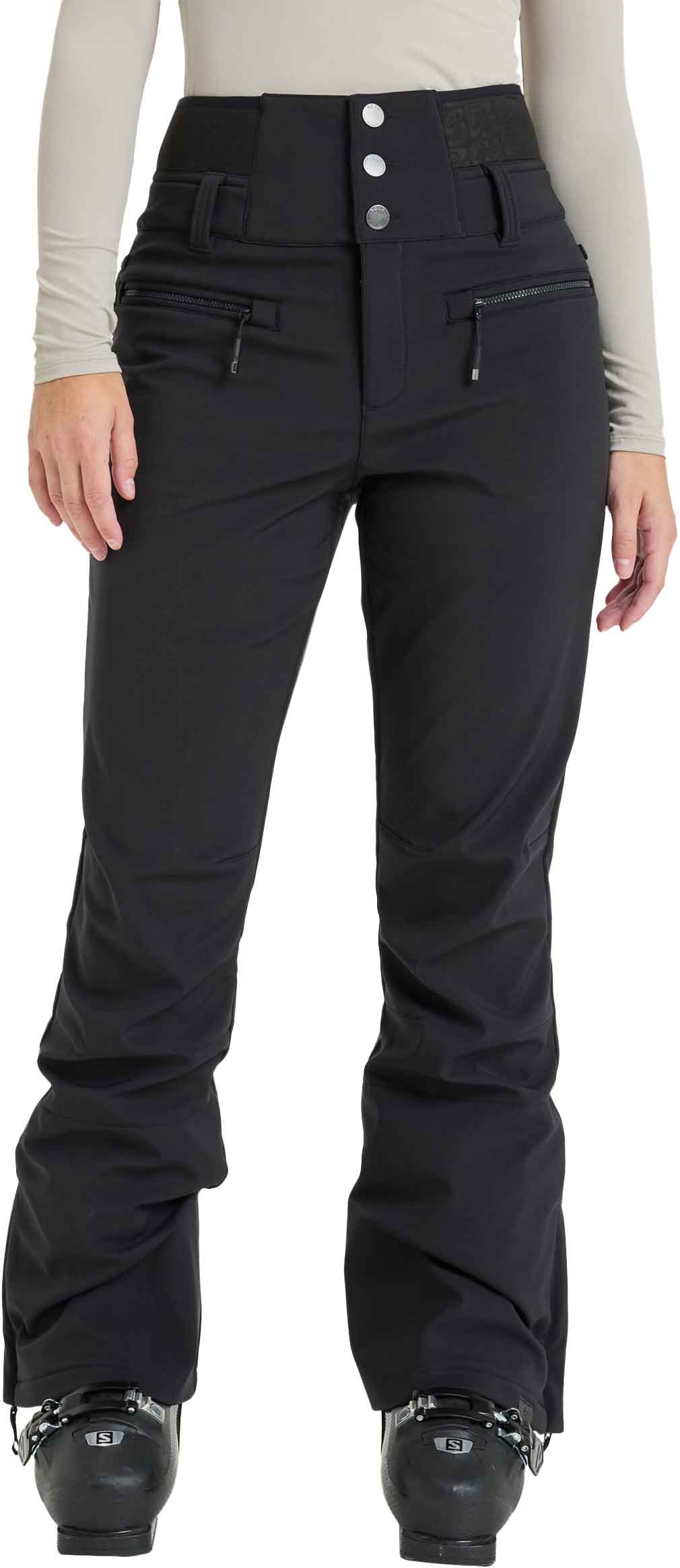 Skihose mit hohem Bund Rising High Pant True Black für Damen Größe XL schwarz