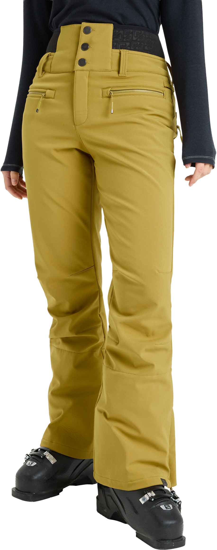 Skihose mit hohem Bund Rising High Pant Fennel Seed für Damen Größe S Gelb