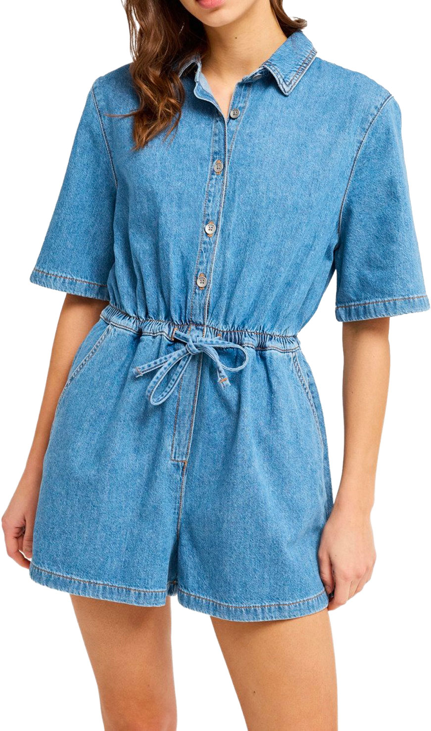 Combinaison en coton biologique - Real Tomorrow Denim Surf Wash en Coton - Taille M - Bleu