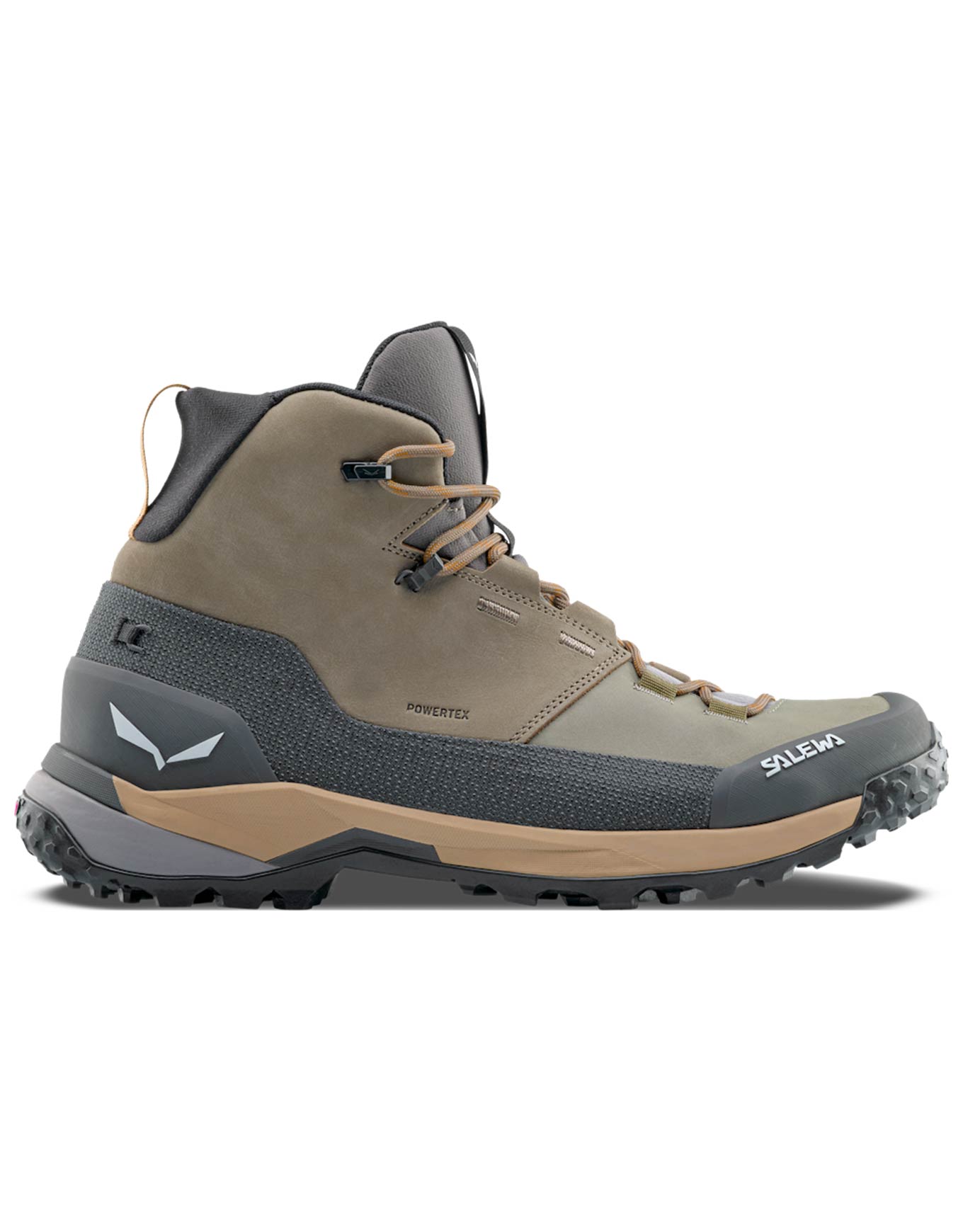 Chaussures de trekking - Puez Leather Mid Ptx M Bungee Cord/Onyx en Cuir - Taille 46 - Kaki