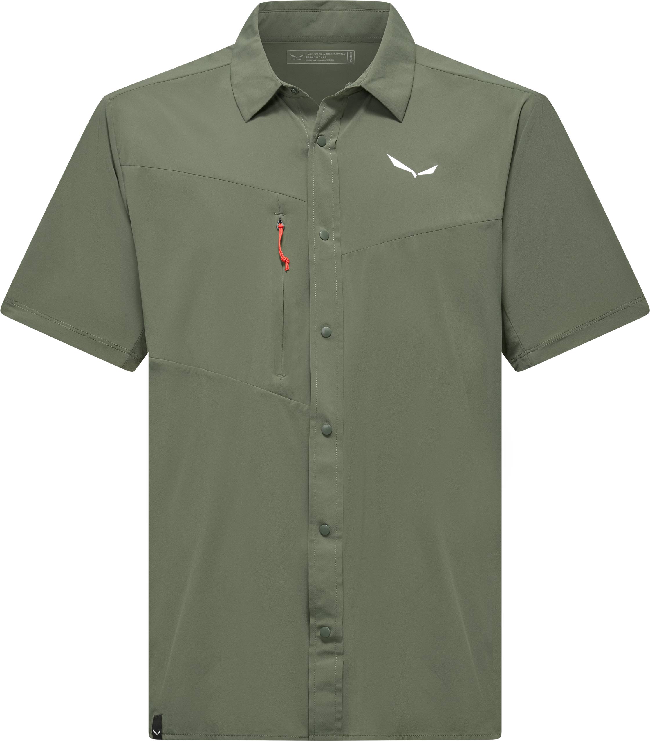 Chemise de randonnée légère et respirante à manches courtes - Puez S/S Shirt M Faded Green - Taille L - Vert