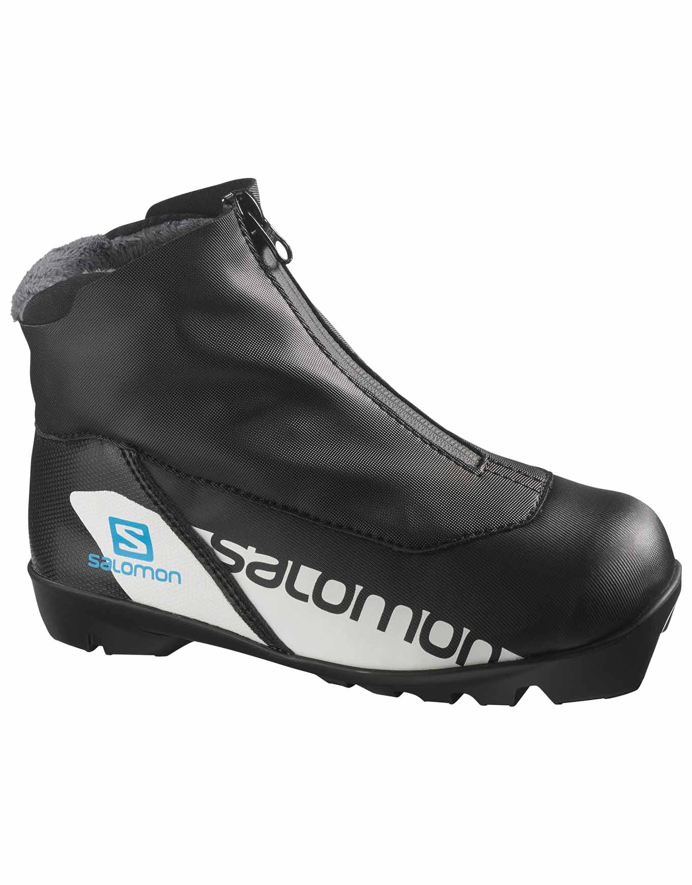 Langlauf-Skischuhe Rc Jr Black/Blue Kindergröße 3,5 UK schwarz