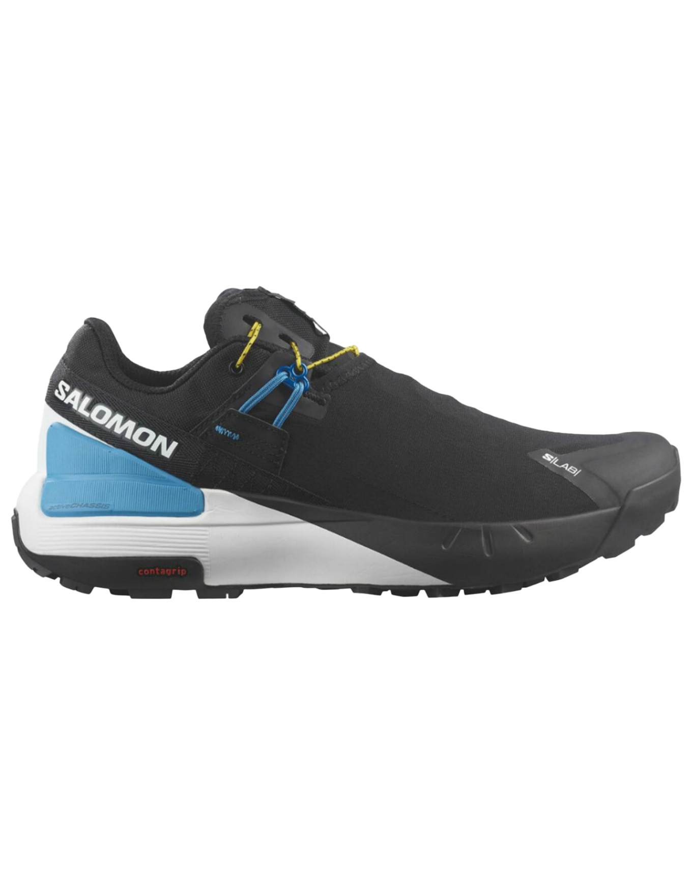 Chaussures de trail - S/Lab Skyway Black/White/Blue Danube - Taille 7 UK - Noir