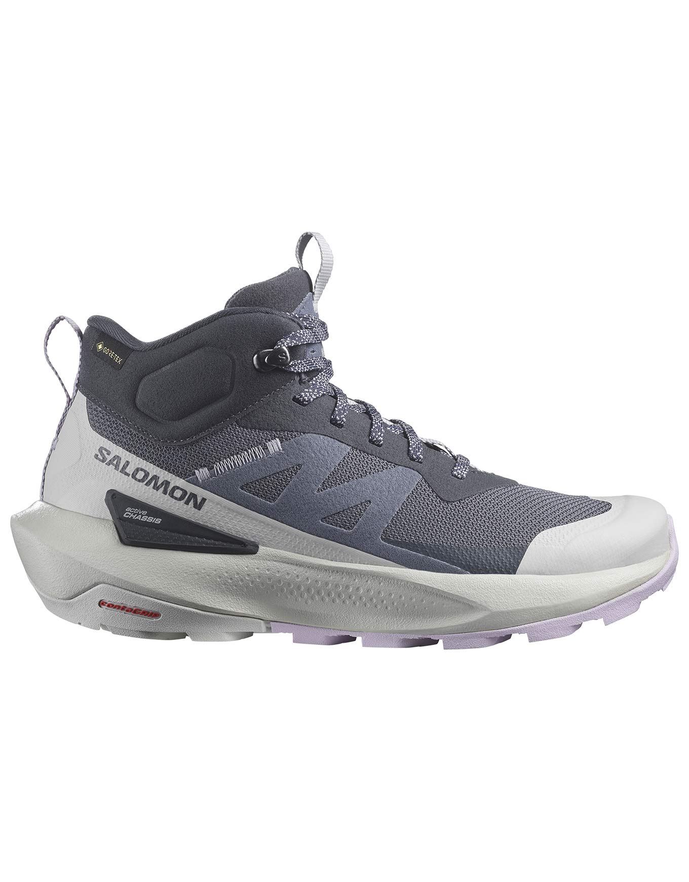Chaussures de randonnée en GORE-TEX - Elixir Activ Mid GTX W India Ink/Glacier Gray/Orchid Petal - Taille 40 2/3 - Gris