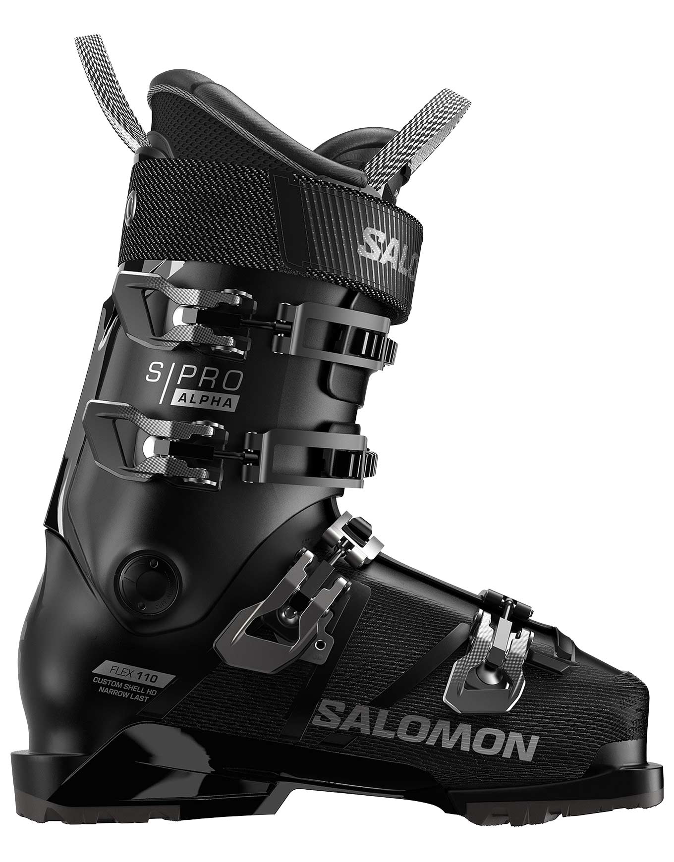 Skischuhe S/Pro Alpha 110 Gw Black/Dark Grey Met/Black für Herren aus Wolle Größe 44-45 schwarz