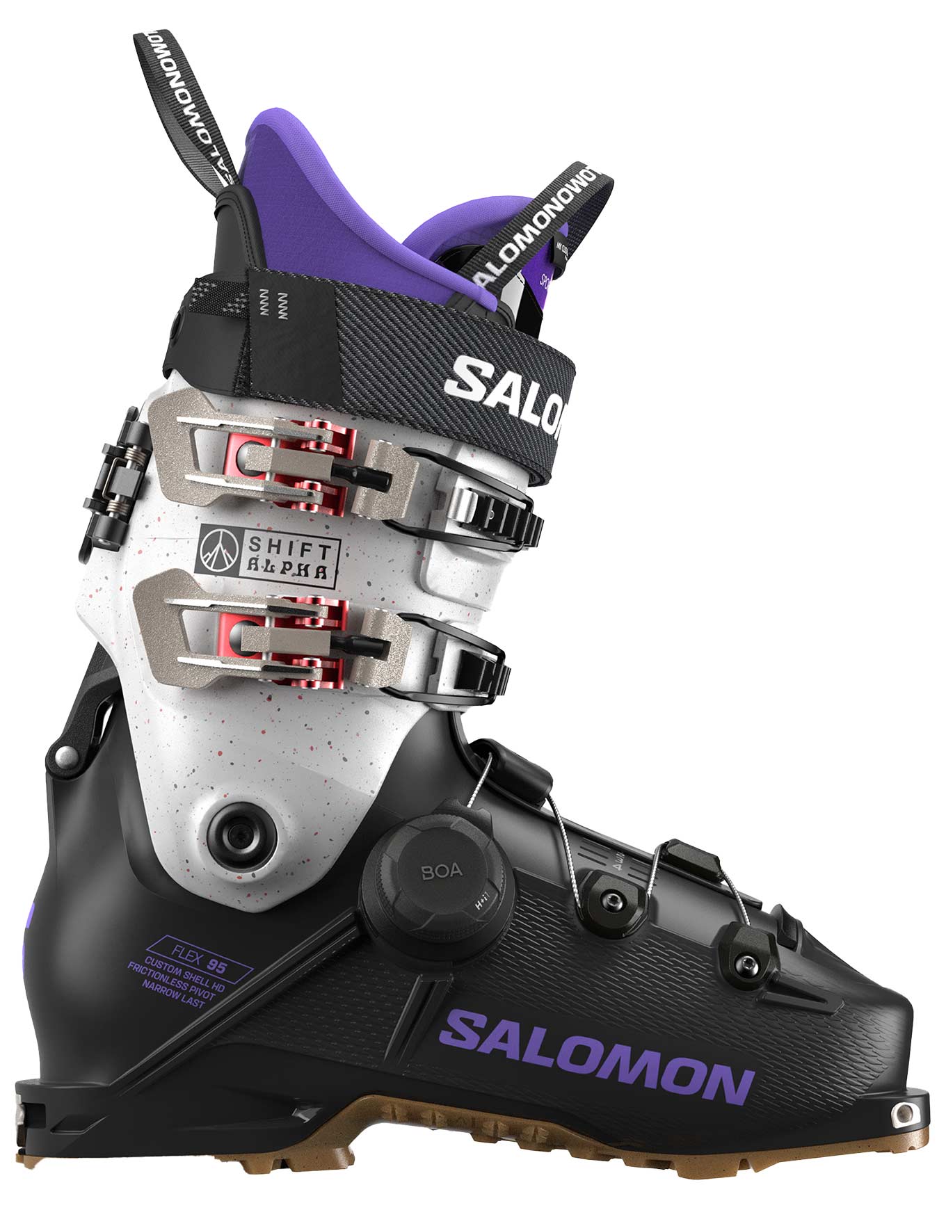 All-Mountain Skischuhe Shift Alpha Boa 95 W Black/Ultra Violet/Ultra Violet für Damen aus Wolle Größe 42 2/3-43 1/3 schwarz