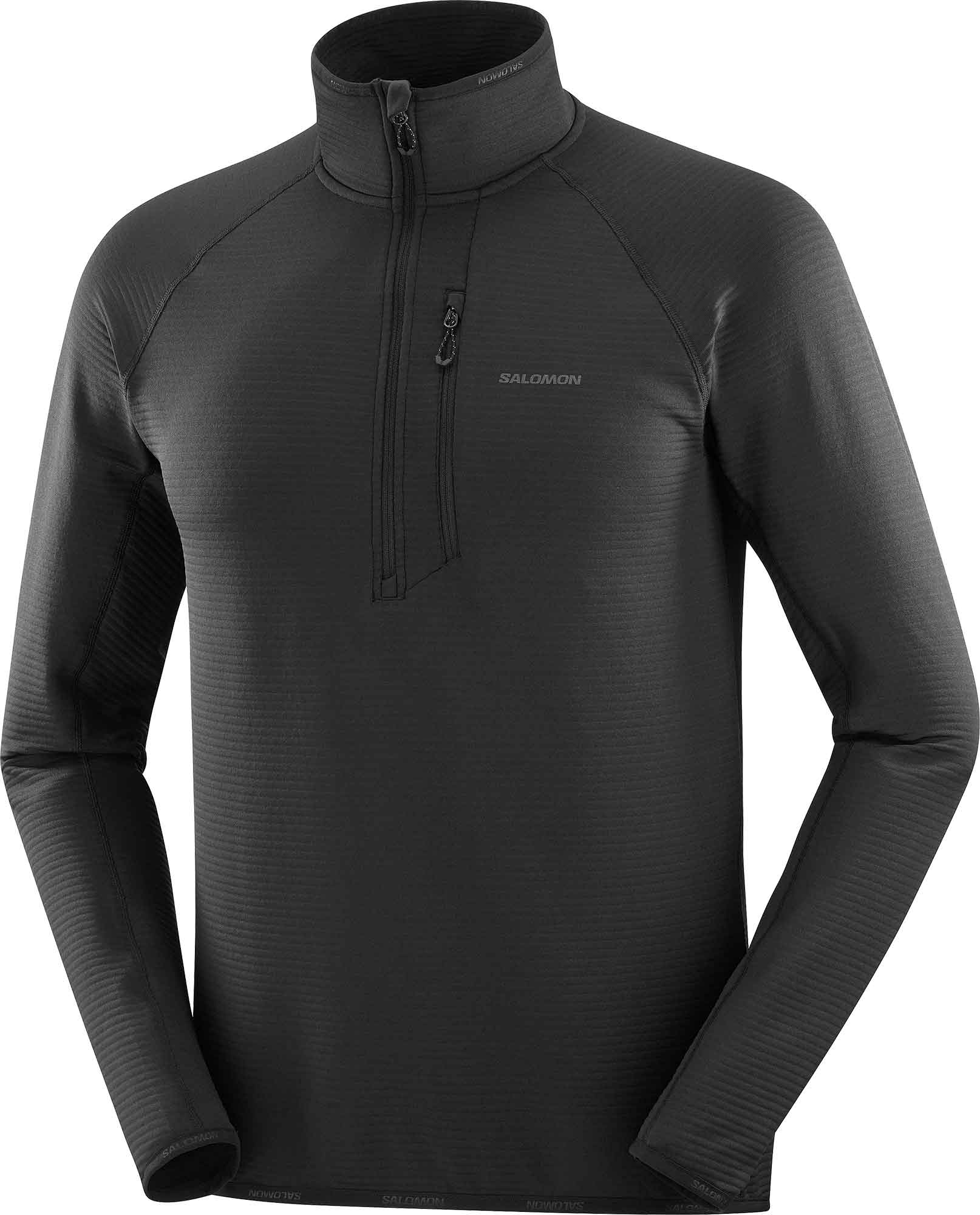 Warmes und leichtes technisches Fleece Sntial Lightwarm HZ M Deep Black für Herren Größe L schwarz