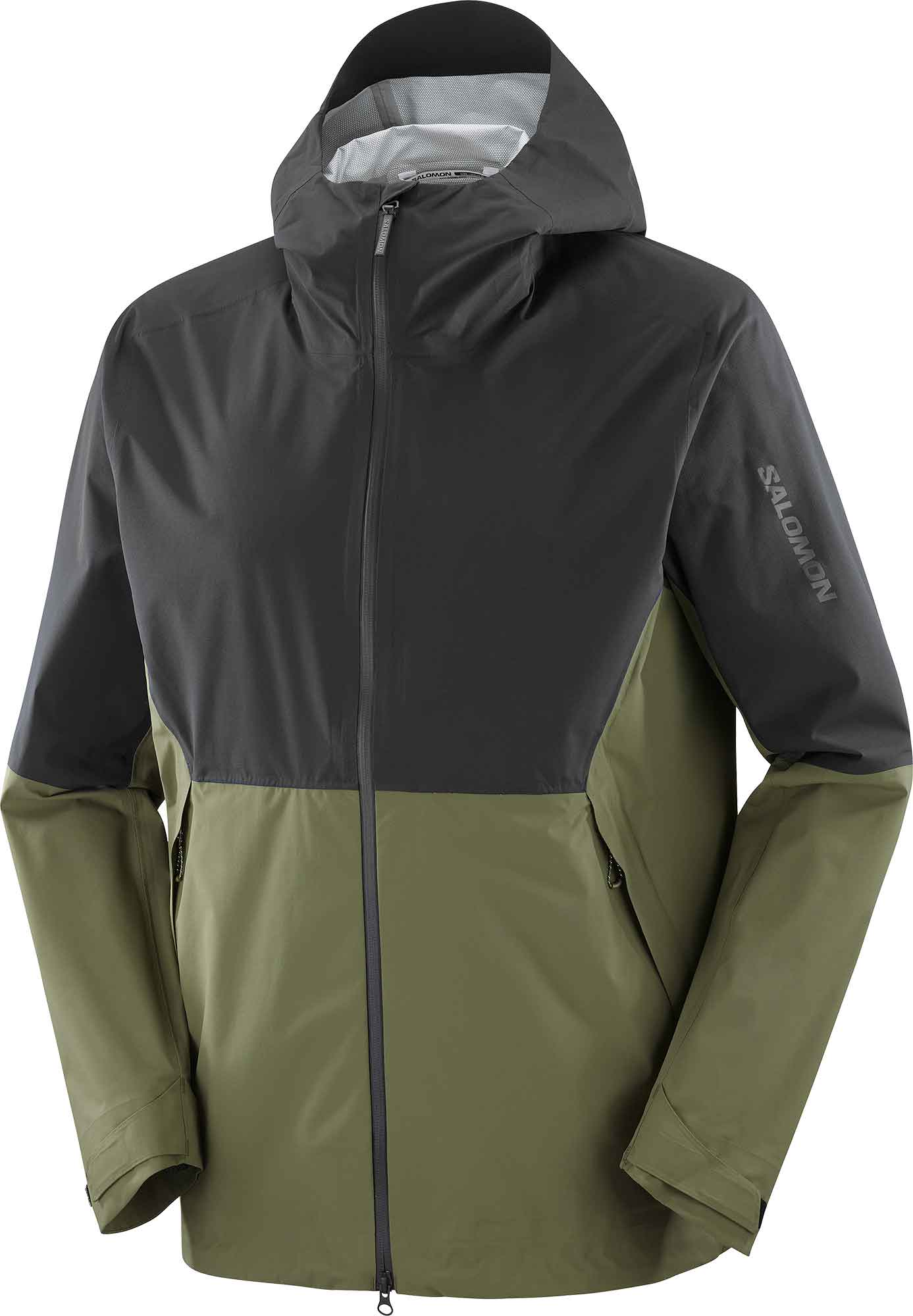 Veste respirante et imperméable - Outerpath 2.5L Jacket M Deep Black/Grape Leaf - Taille XL - Vert