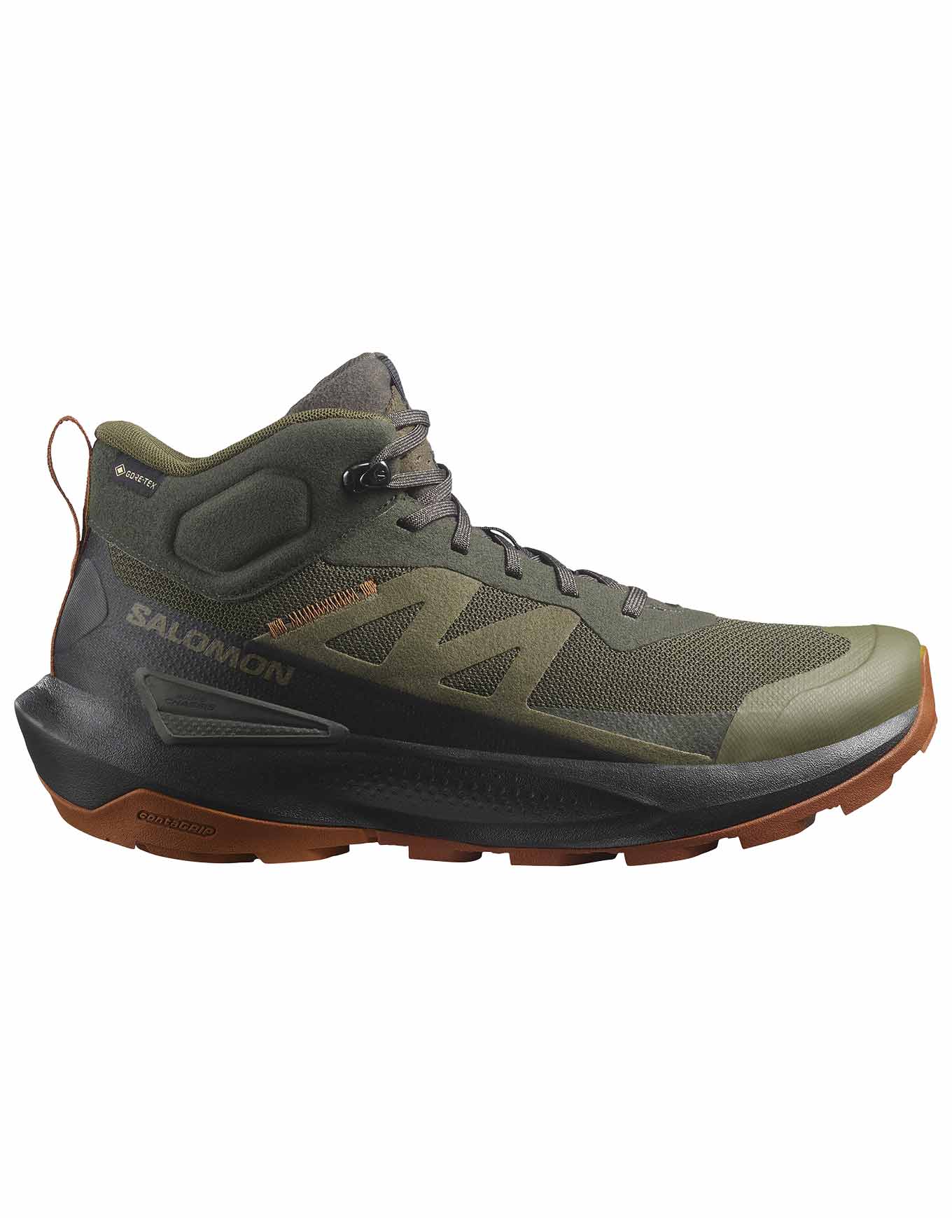 Chaussures de randonnée en GORE-TEX - Elixir Activ Mid GTX M Peat / Black / Caramel Cafe - Taille 44 - Marron