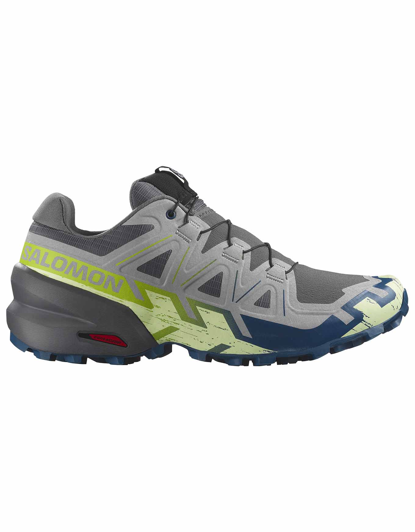 Chaussures de trail - Speedcross 6 M Castlerock / Lime Cream / Poseidon - Taille 44 - Gris