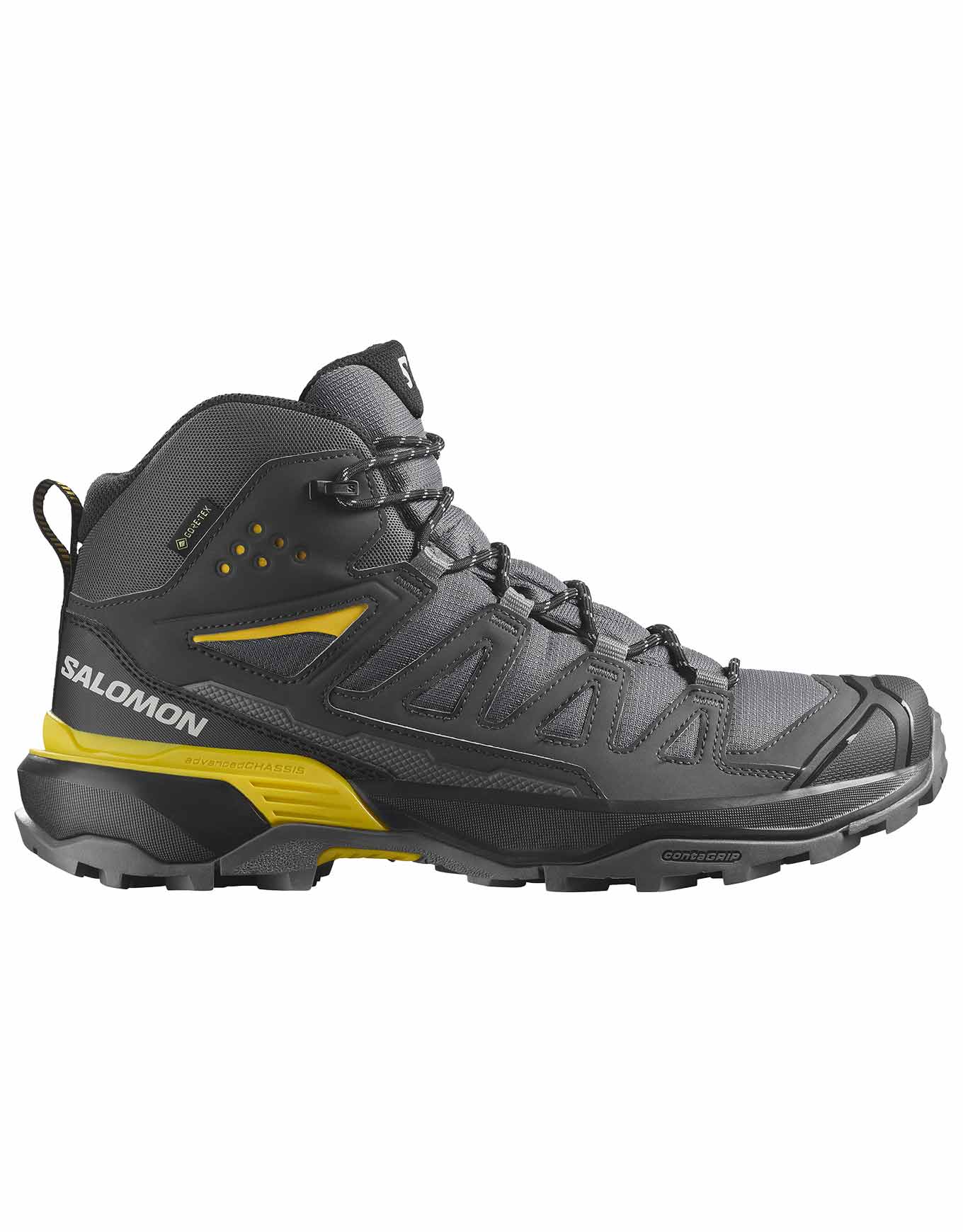 Chaussures de randonnée en GORE-TEX - X Ultra 360 Mid GTX M Castlerock / Black / Spicy Mustard - Taille 41 1/3 - Gris