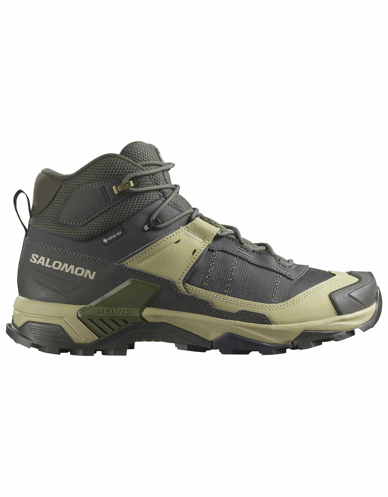 Chaussures de randonnée en GORE-TEX® - X Ultra 5 Mid GTX M Peat / Gray Green / Blue Nights - Taille 46 2/3 - Kaki