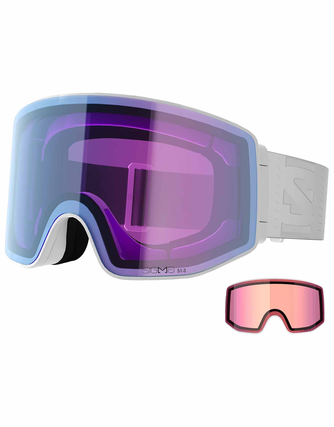 Photochromatische Skibrille / Snowboardbrille Sentry Prime Sigma Photo White Weiß