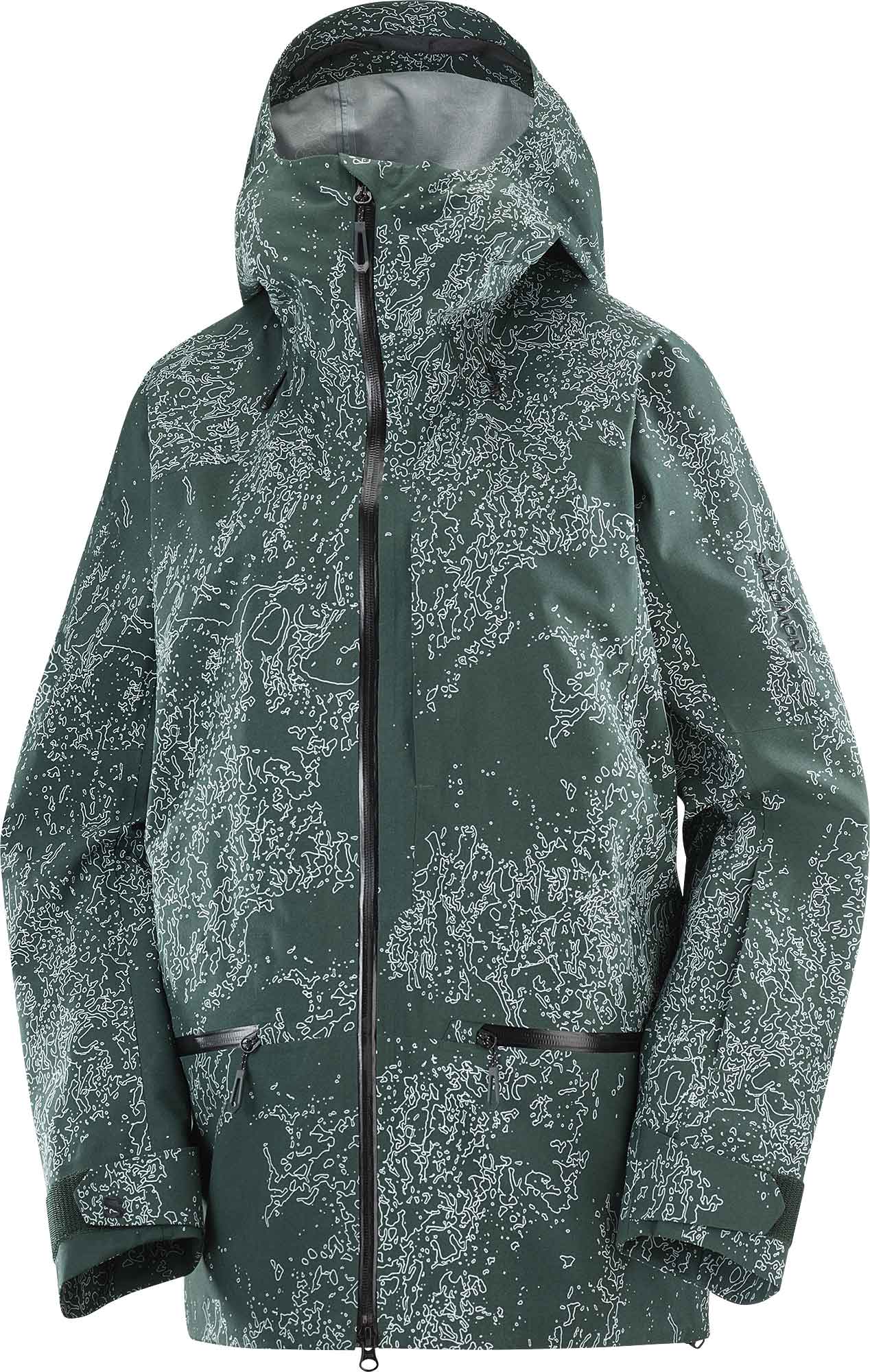 Veste de ski imperméable - Absolute 3L Print Jkt W Ao/Green Gables - Taille L - Vert