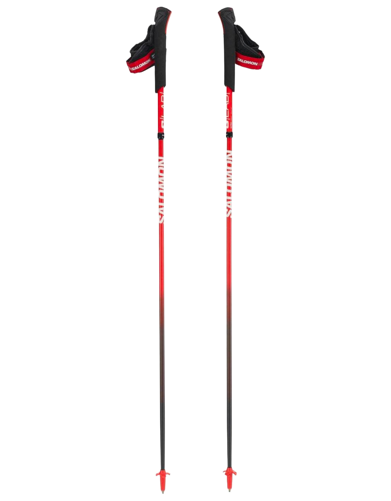 Bâtons de trail - S/Lab Ultra Carbon Fiery Red/Black - Taille 125 cm - Rouge