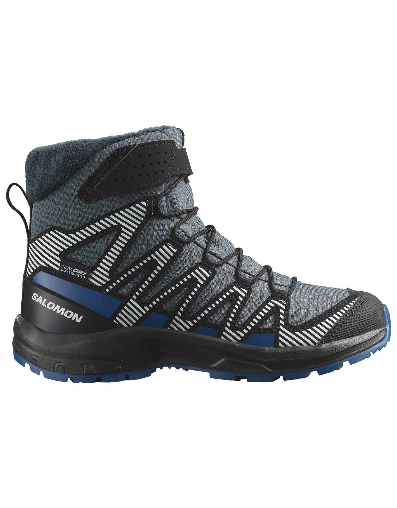 Vielseitige Wanderschuhe für die Winterwanderung XA Pro V8 Winter WP J Turbulence/Black Kindergröße 38 Violett