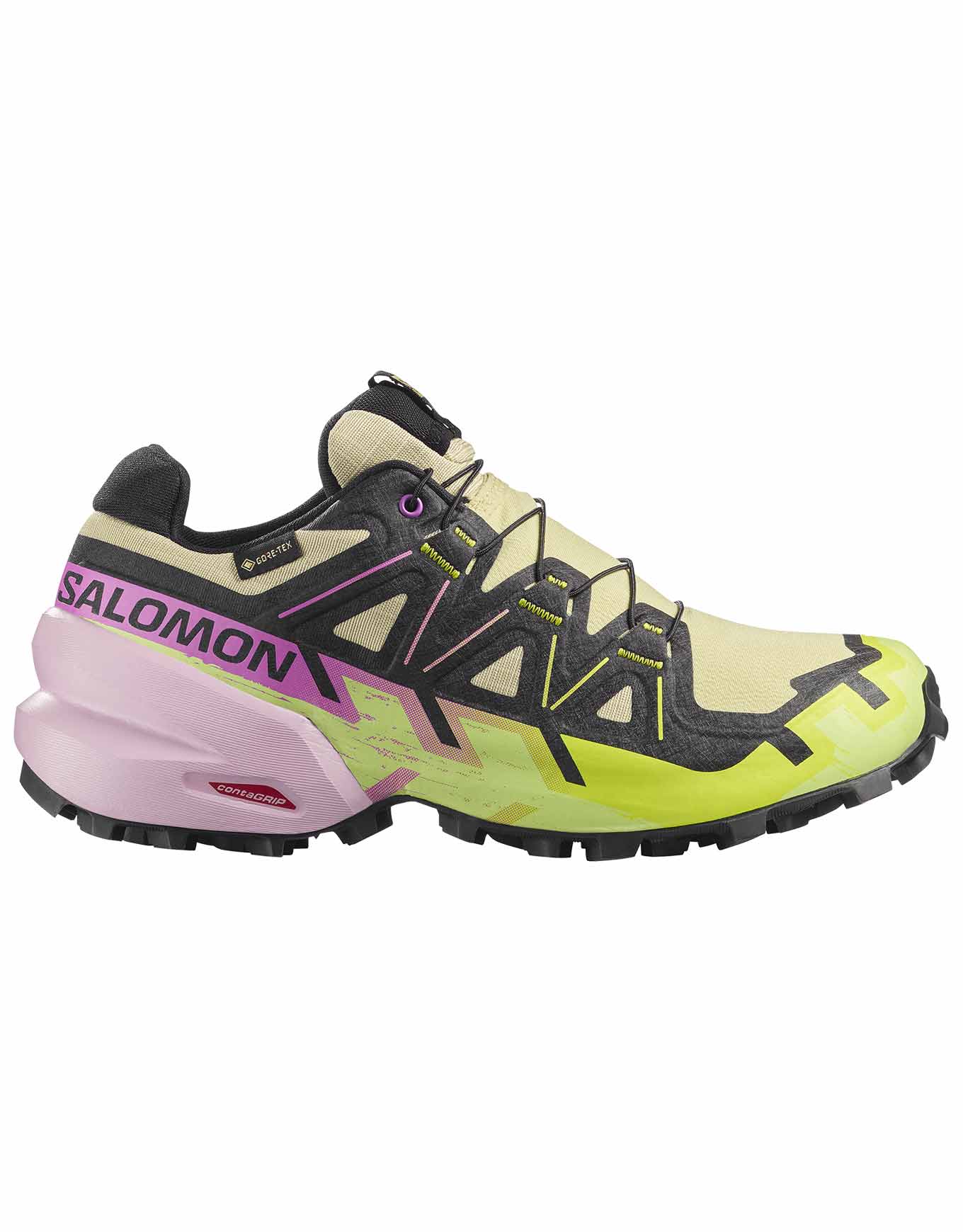 Chaussures de trail en GORE-TEX - Speedcross 6 GTX W Bog/Dawn P/Acid - Taille 40 - Beige