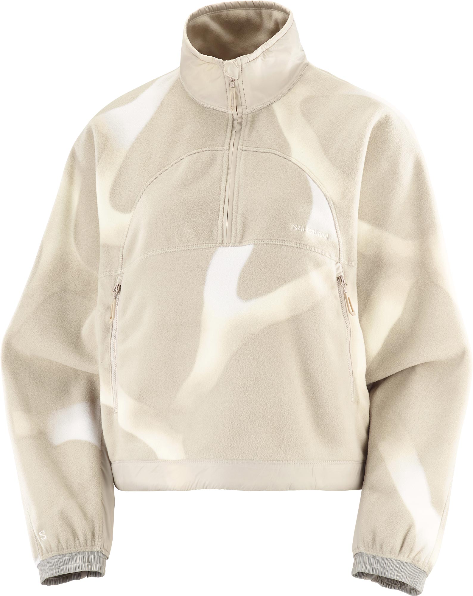 Polaire randonnée à col zippé - Chroma Fleece Crop HZ W Silver Cloud - Taille S - Beige
