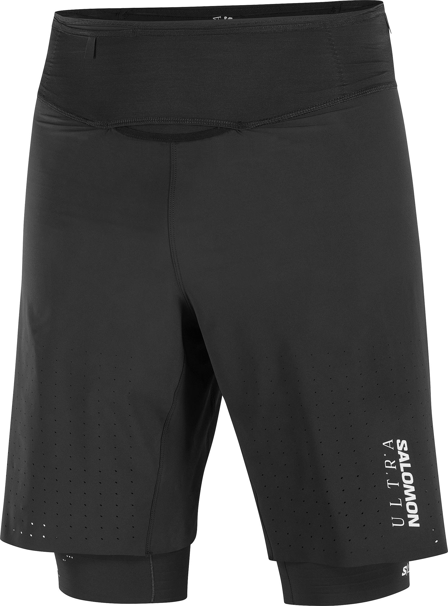 Short respirant avec cuissard intégré - S/Lab Ultra 2In1 Shorts M Deep Black - Taille S - Noir