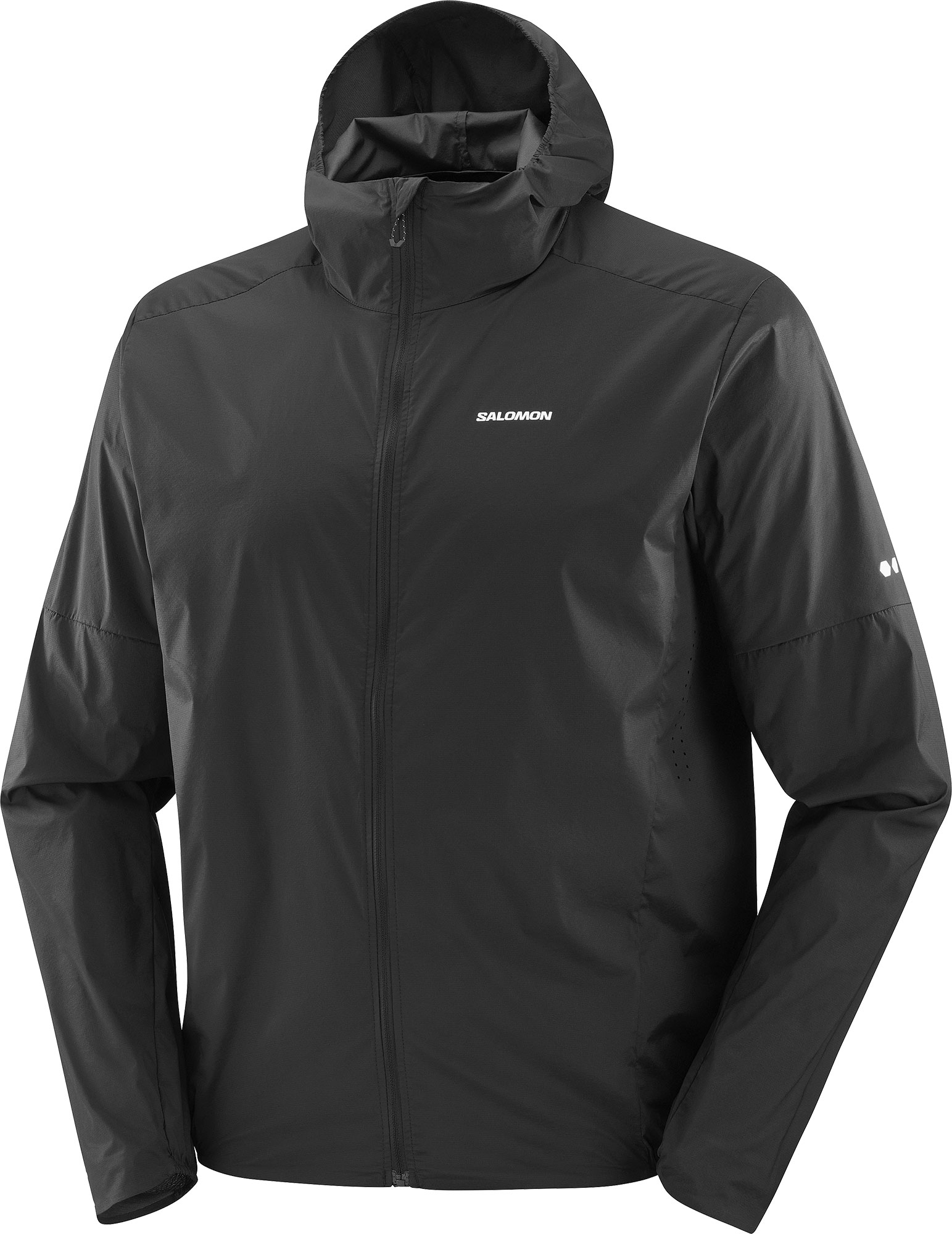 Veste de running coupe-vent - Sense Aero Wind Jkt M Black en Softshell - Taille XL - Noir